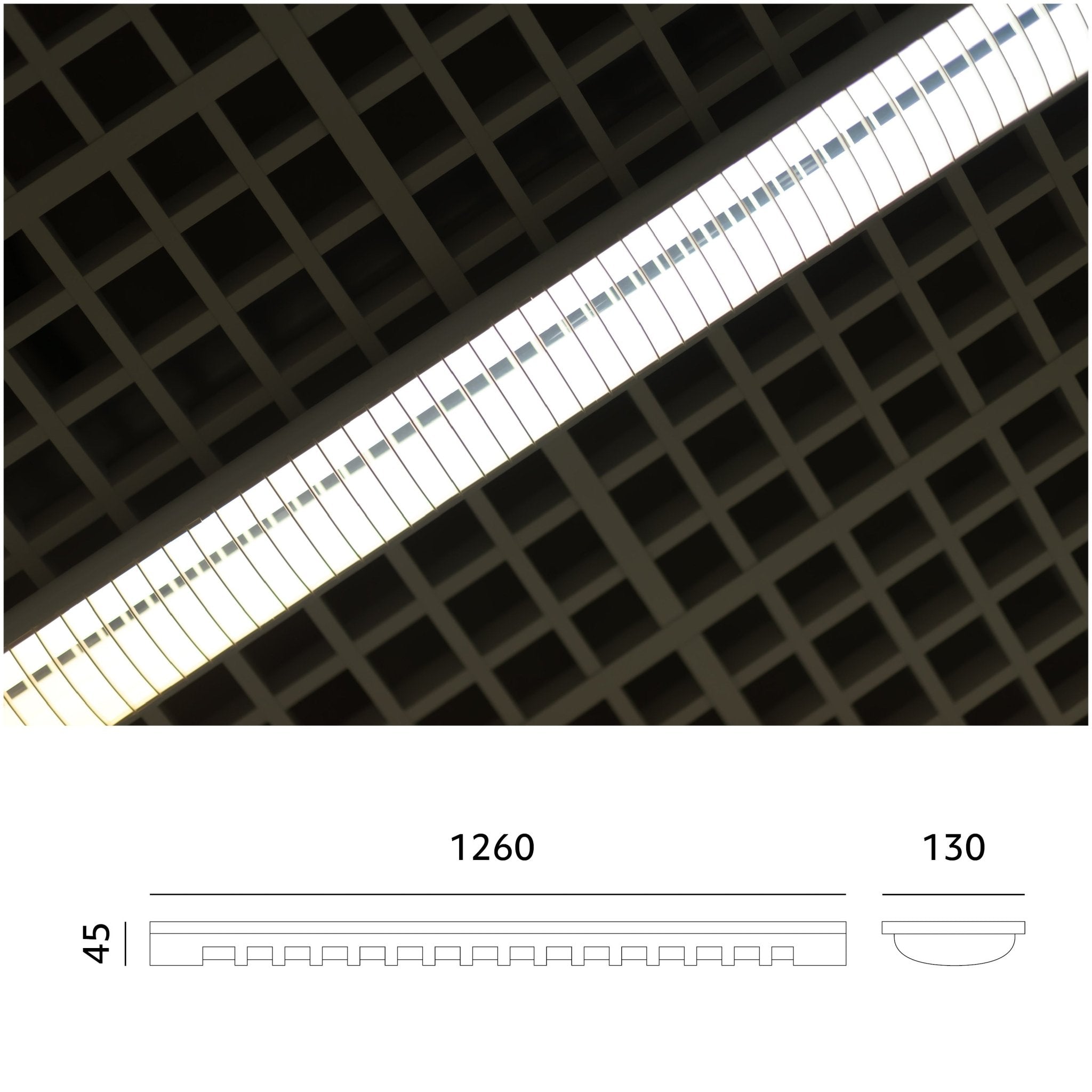 Ścienno - sufitowa oprawa LISA 1x120 na świetlówki LED T8 - LAITICA
