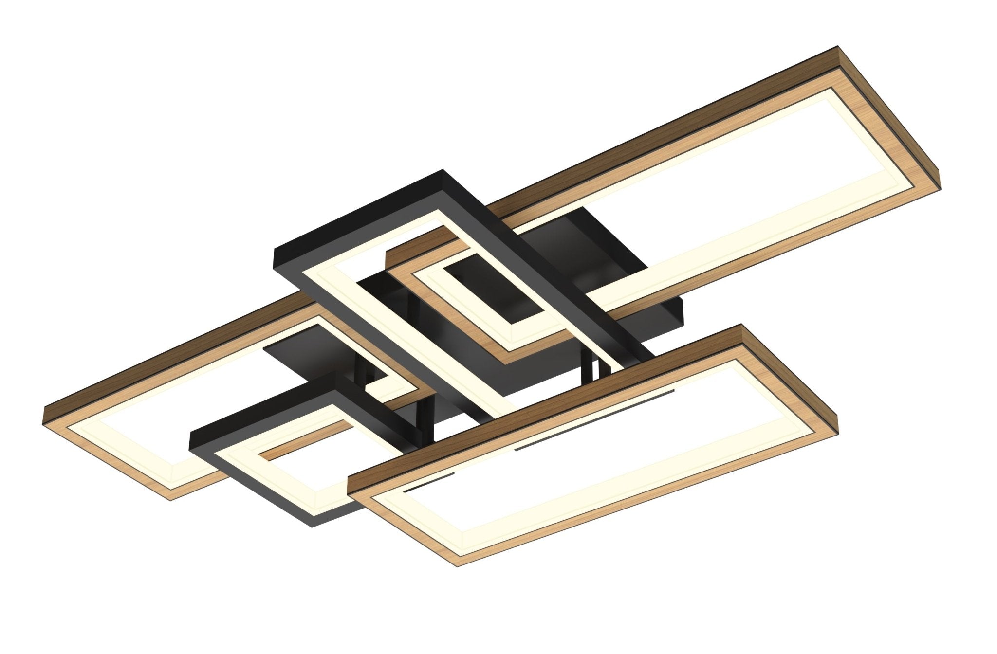 Stylowa lampa sufitowa LED MALTA 5 - punktowa DUŻA barwa ciepła geometryczna - LAITICA