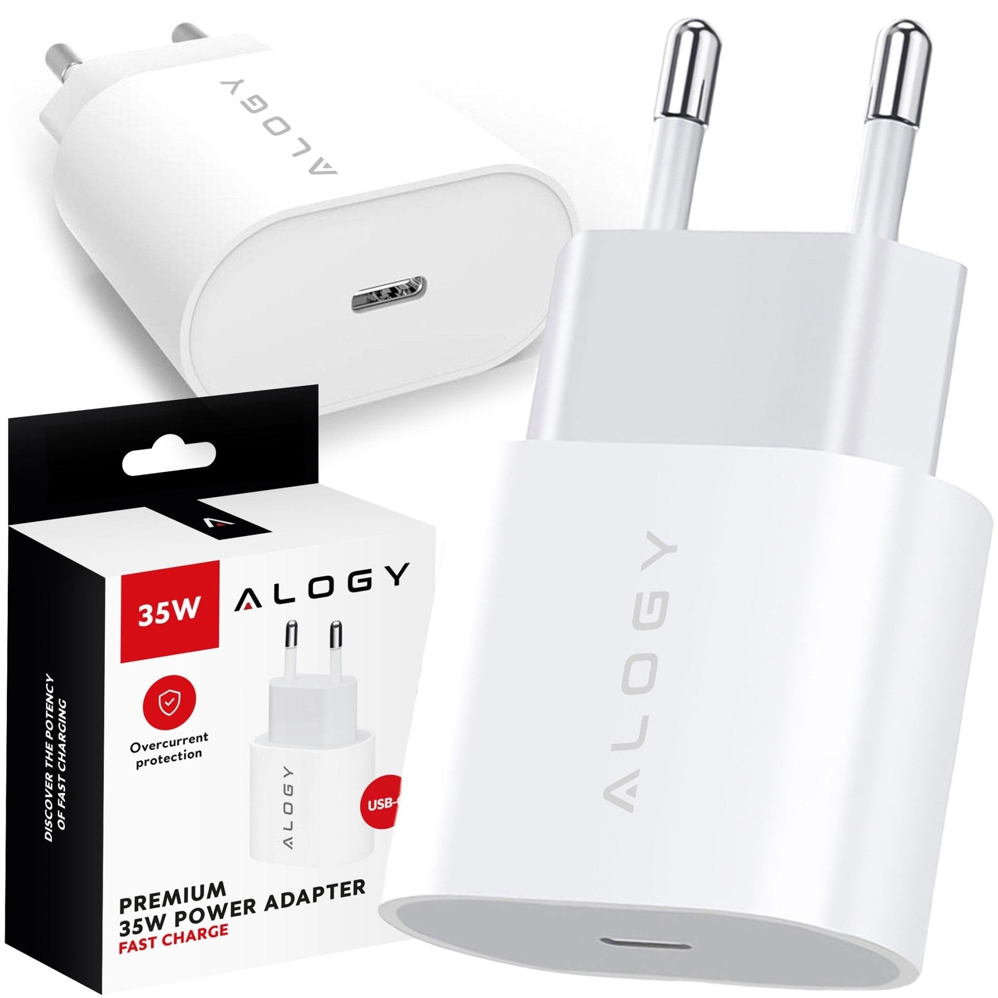 Szybka Ładowarka sieciowa 20W Mocna do iPhone ALOGY USB - C USB typ C PD GaN - LAITICA