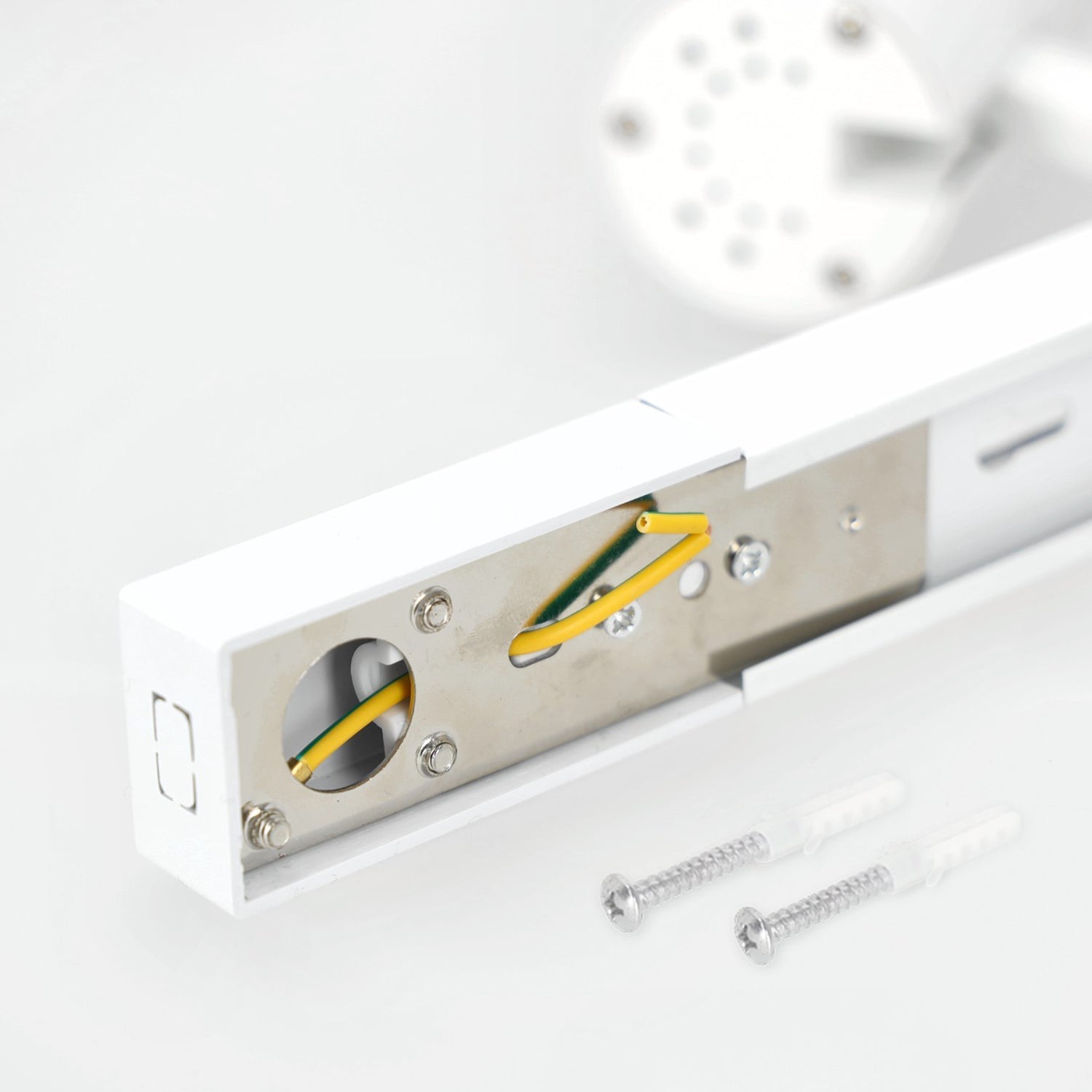 Szynoprzewód LED Zestaw 2x Szyna 1m + 8x Reflektor GU10 | Oświetlenie szynowe białe z łącznikiem - LAITICA
