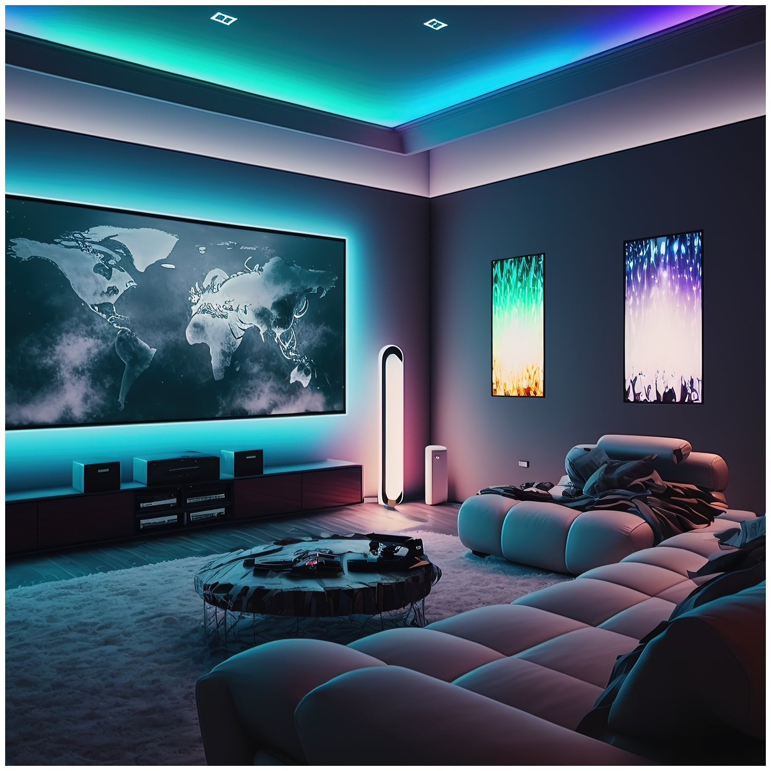 Taśma LED RGB 5050 Aplikacja SMART HOME 20M PILOT Bluetooth muzyka zestaw - LAITICA