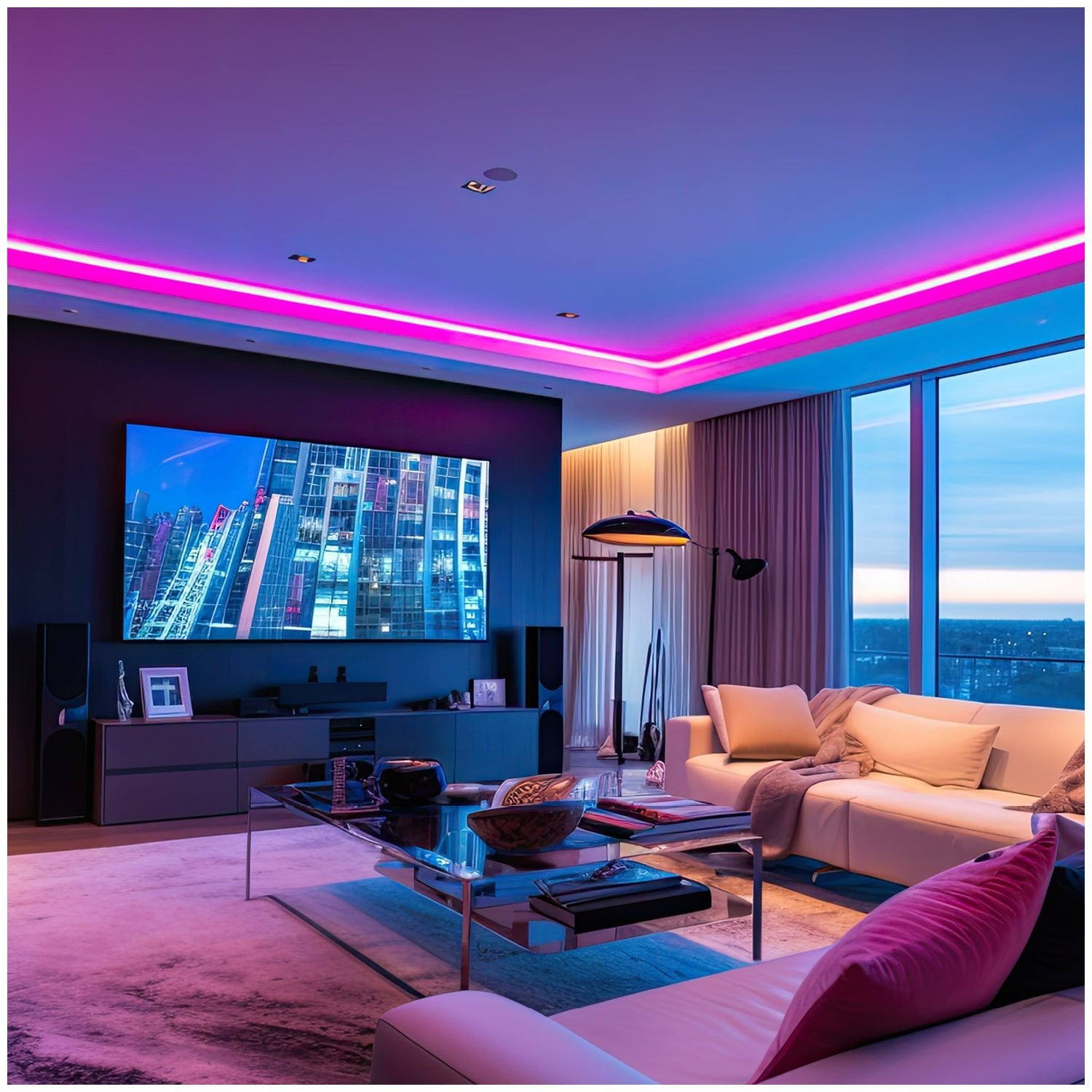 Taśma LED RGB 5050 Aplikacja SMART HOME 5M PILOT Bluetooth muzyka zestaw - LAITICA