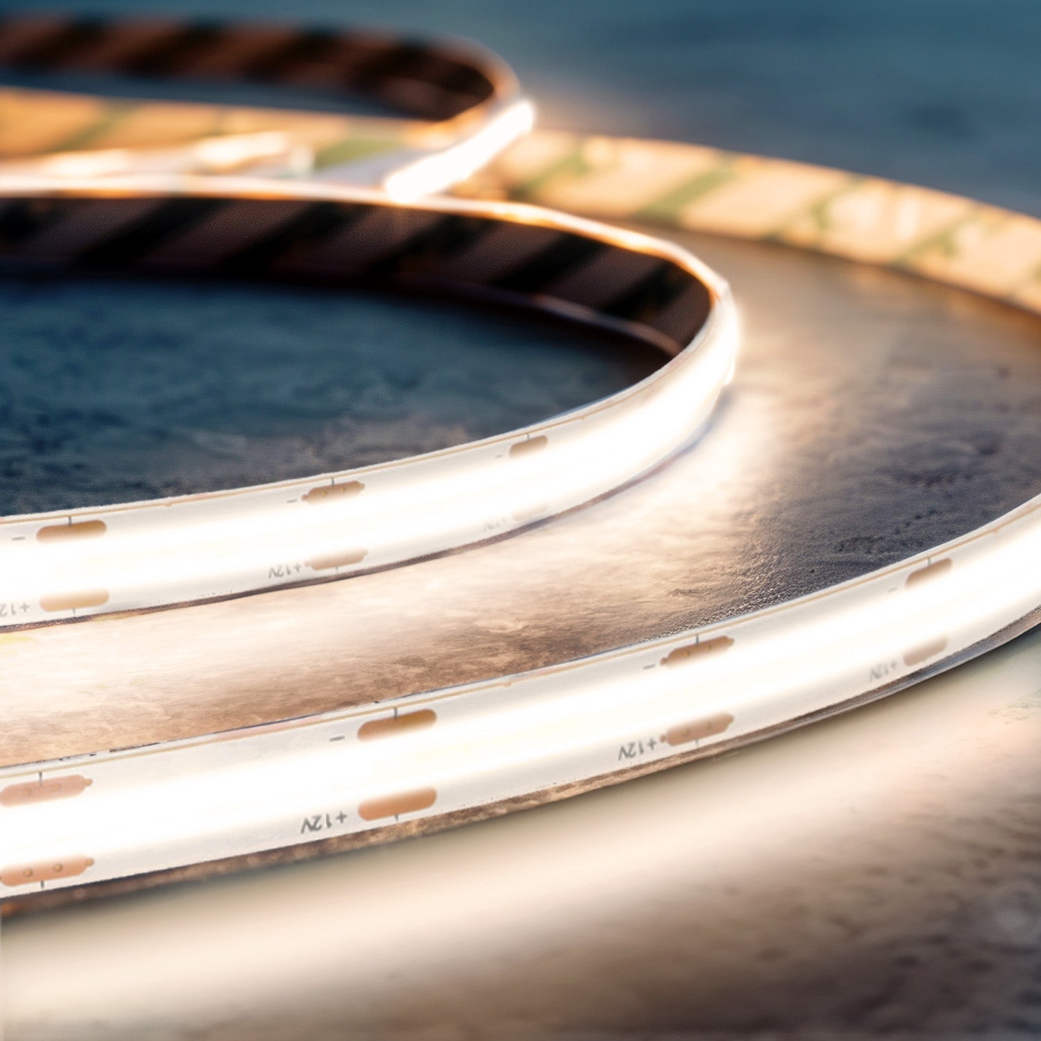 Taśma LED TIRA 12V barwa ciepła 320 diod COB 5m IP20 możliwość cięcia - LAITICA