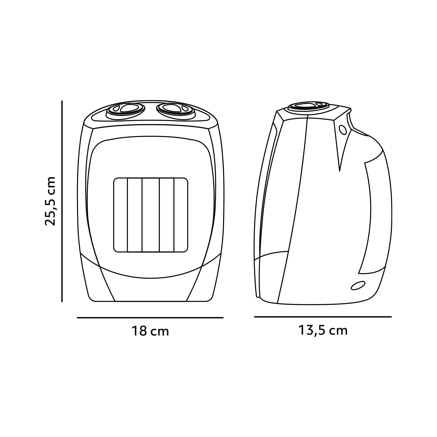 Termowentylator ceramiczny 1500W z termostatem i oscylacją | Elektryczna farelka przenośna - LAITICA