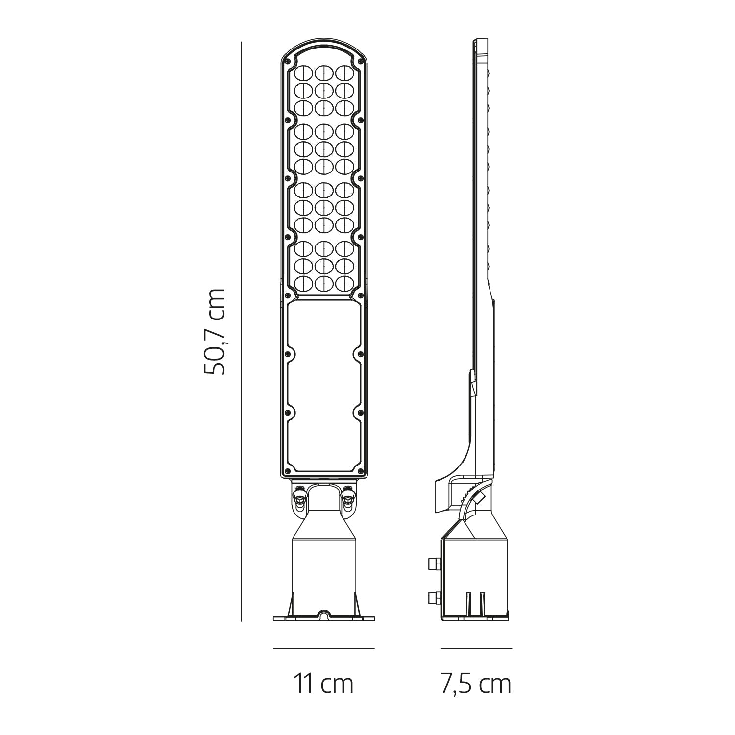 Uliczna lampa LED 100W czujnik zmierzchu 4000K IP65 IK08 10000lm LLS - LAITICA