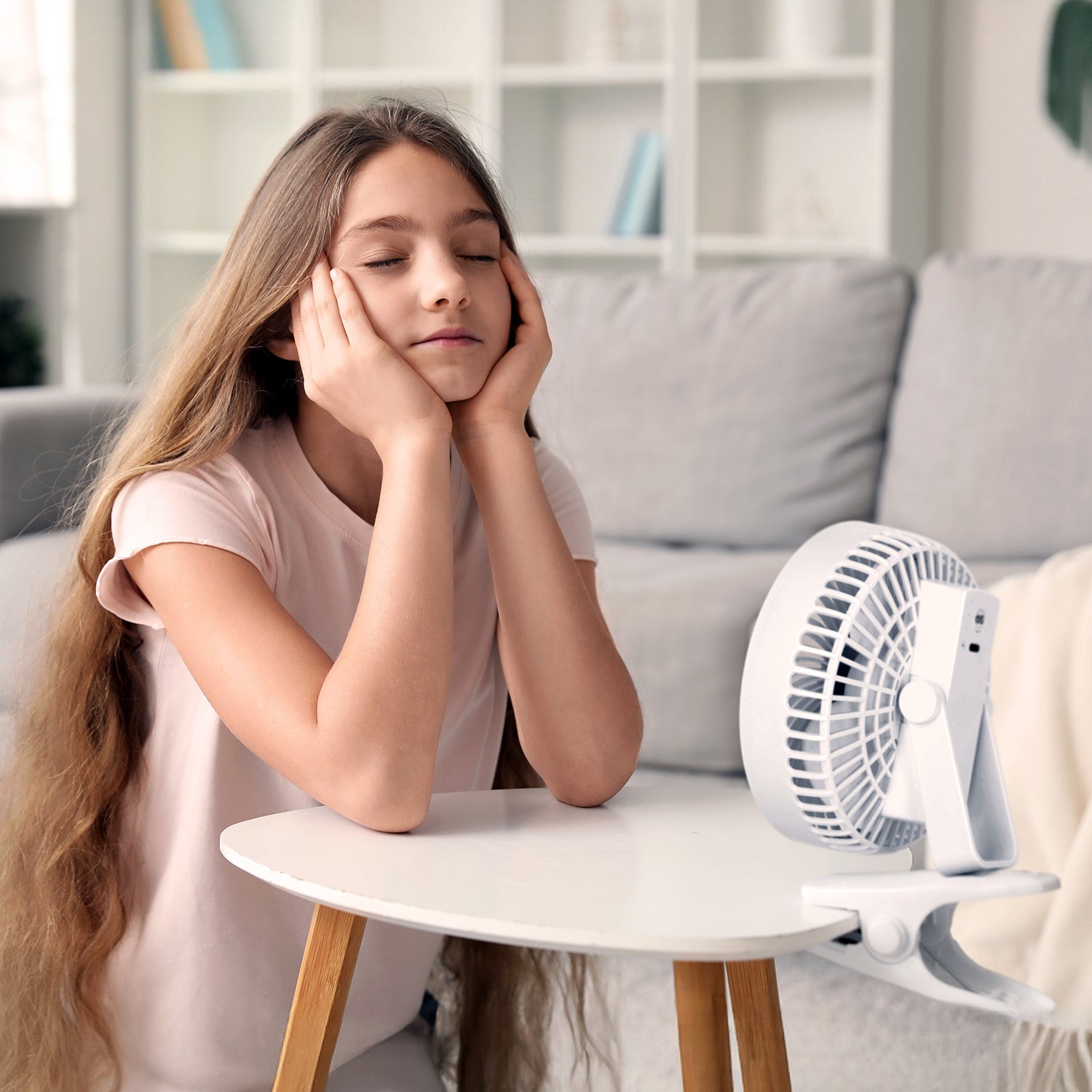 Wentylator biurkowy VIENTO CLIP biały - LAITICA