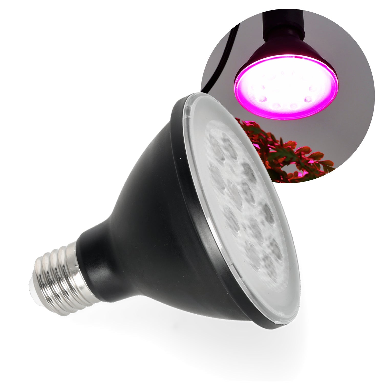 Żarówka czarna LED 9W do Uprawy Roślin E27 do Wzrostu Doświetlania - LAITICA