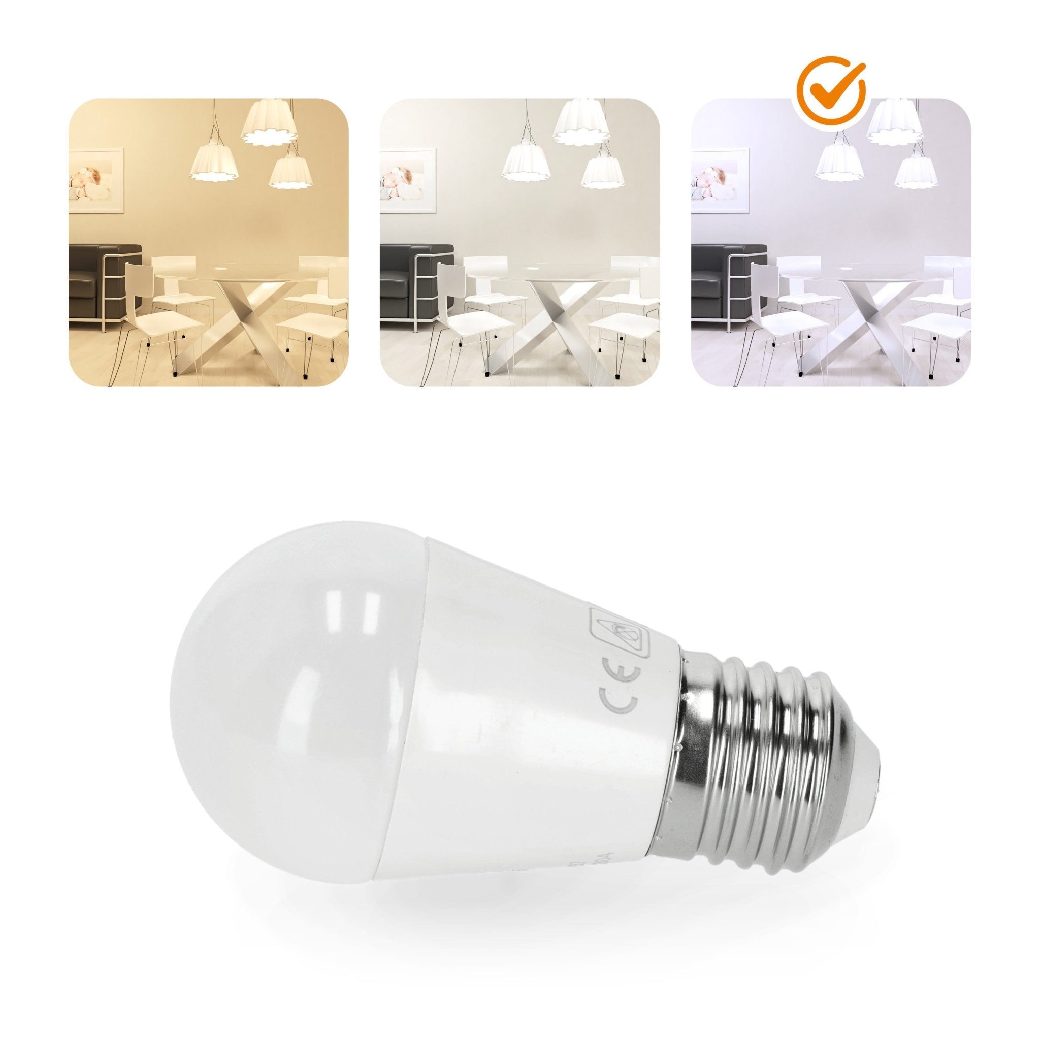 Żarówka kulka LED MB 8,5W E27 Barwa Zimnobiała 806lm 6500K - LAITICA