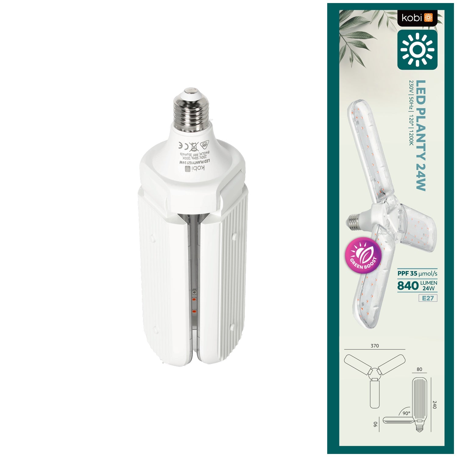 Żarówka Lampa Do Uprawy Wzrostu Roślin 24W E27 Oświetlenie LED - LAITICA