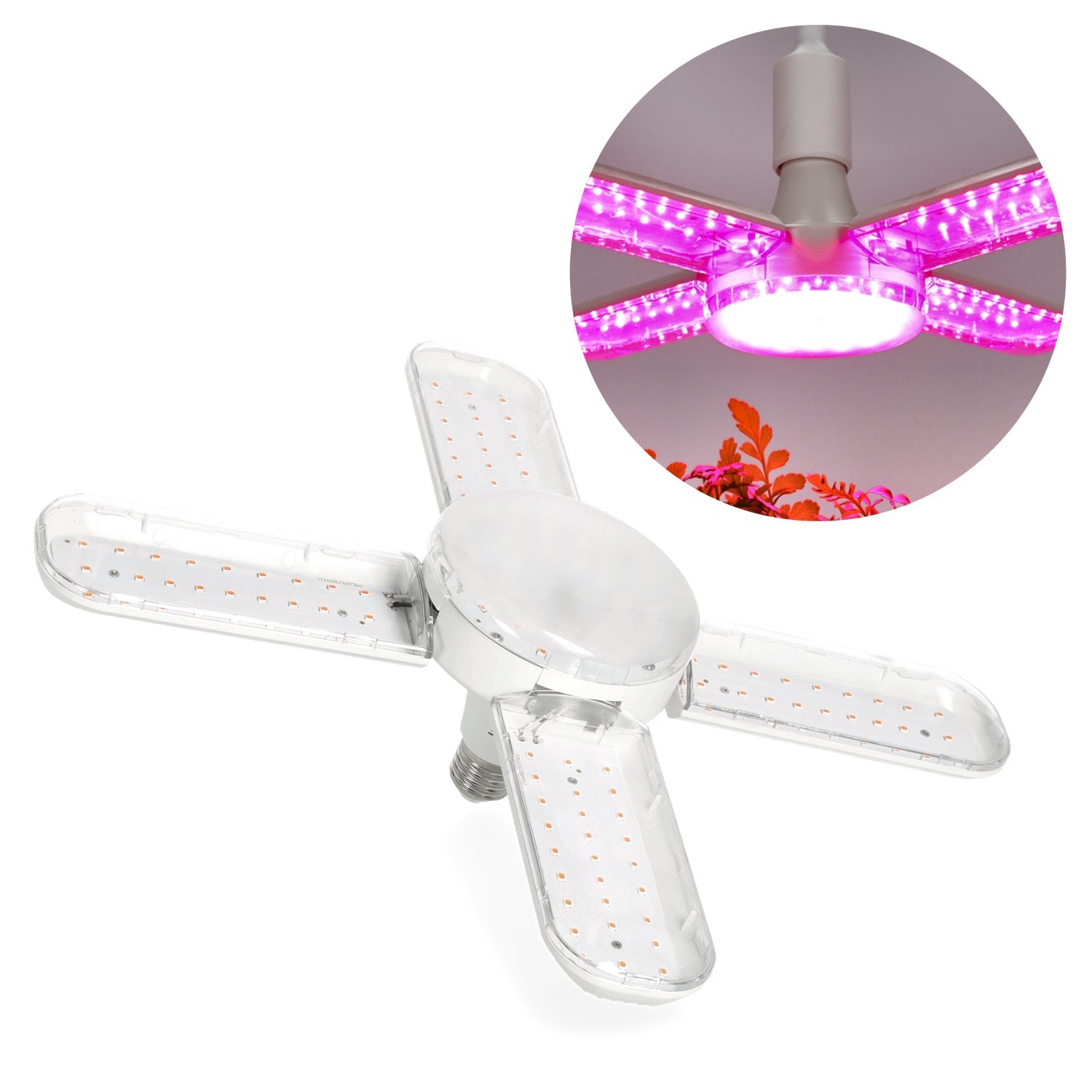 Żarówka Lampa Do Uprawy Wzrostu Roślin 40W E27 Oświetlenie LED Mocna - LAITICA
