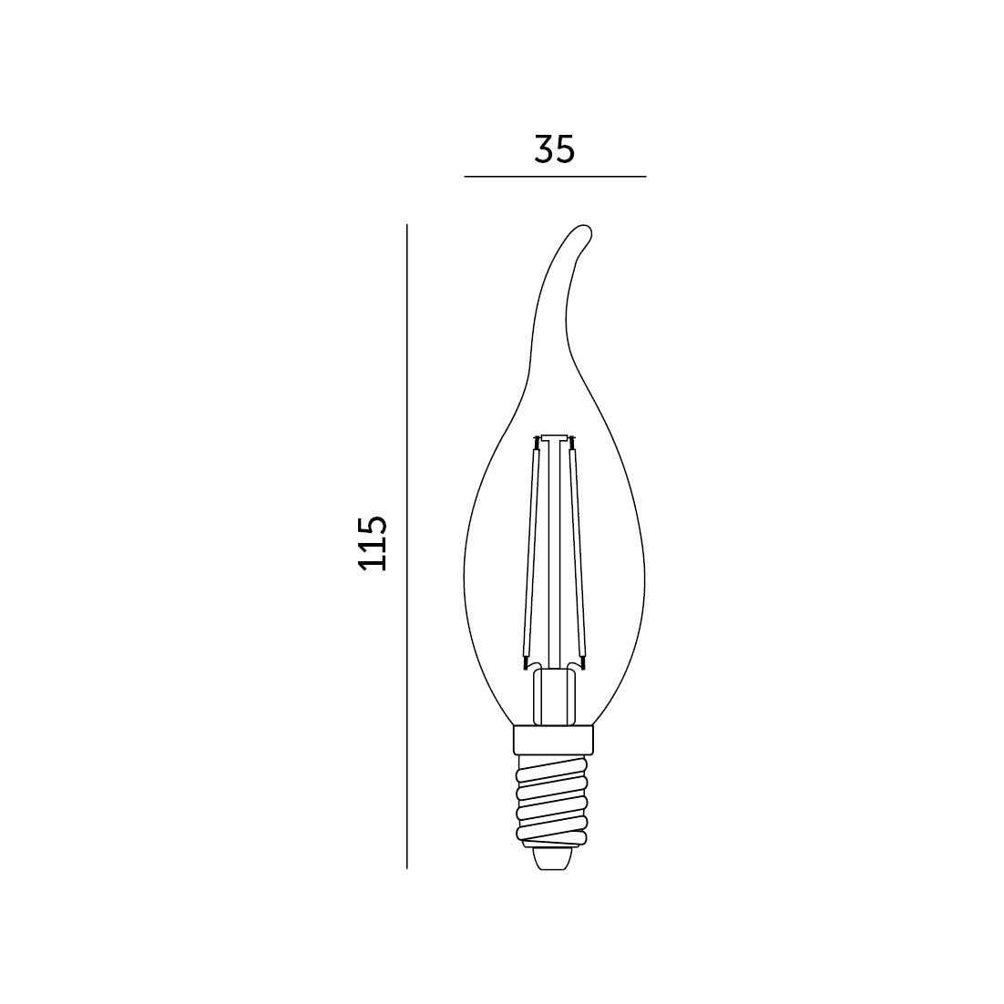 Żarówka LED 4W E14 barwa ciepłobiała 3000K 360 stopni - LAITICA