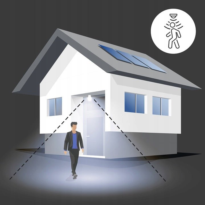 Żarówka LED 9W E27 PREMIUM barwa zimnobiała 6500K czujnik ruchu i natężenia światła - LAITICA