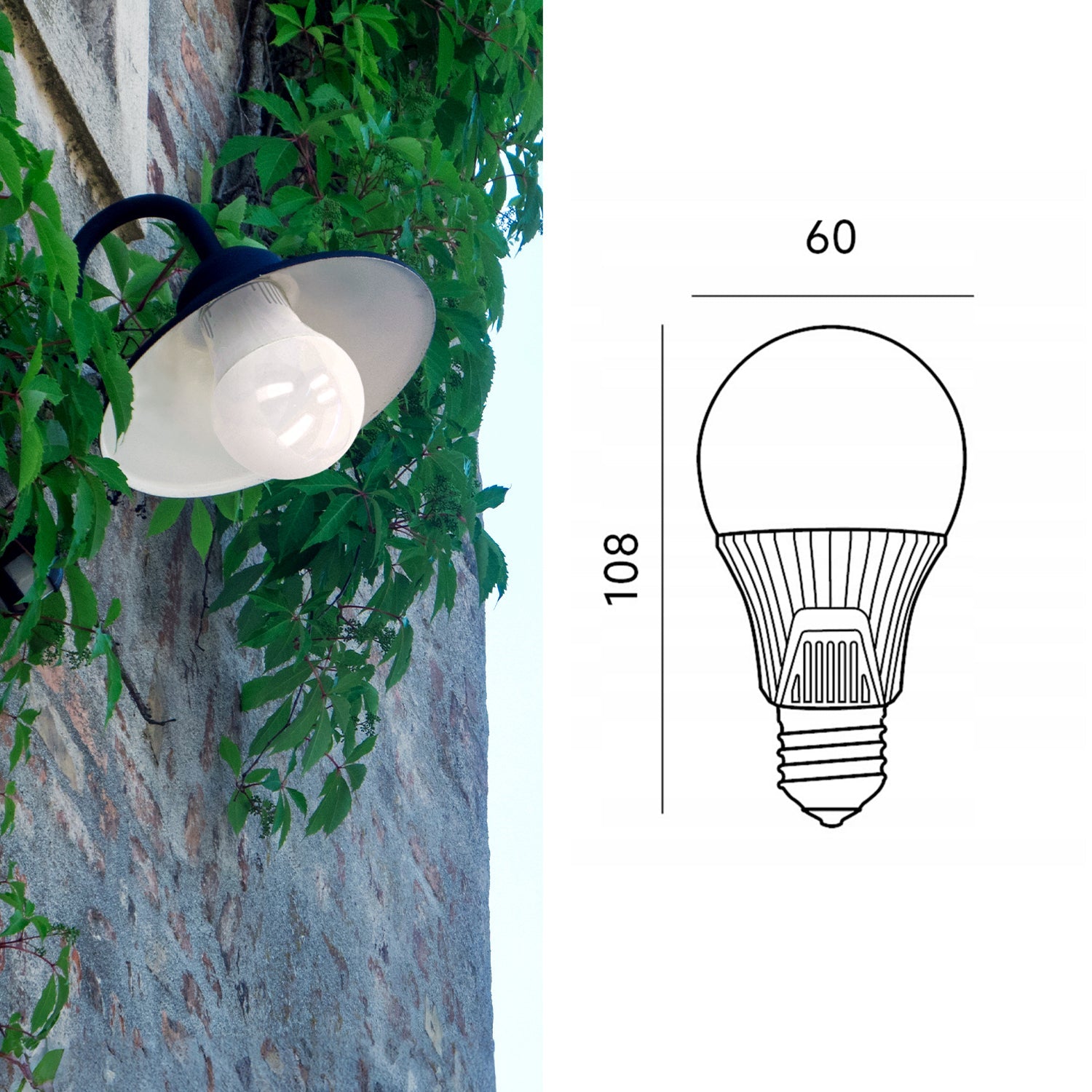 Żarówka LED E27 9W z Czujnikiem Ruchu i Zmierzchu BARWA CIEPŁA BIAŁA - LAITICA