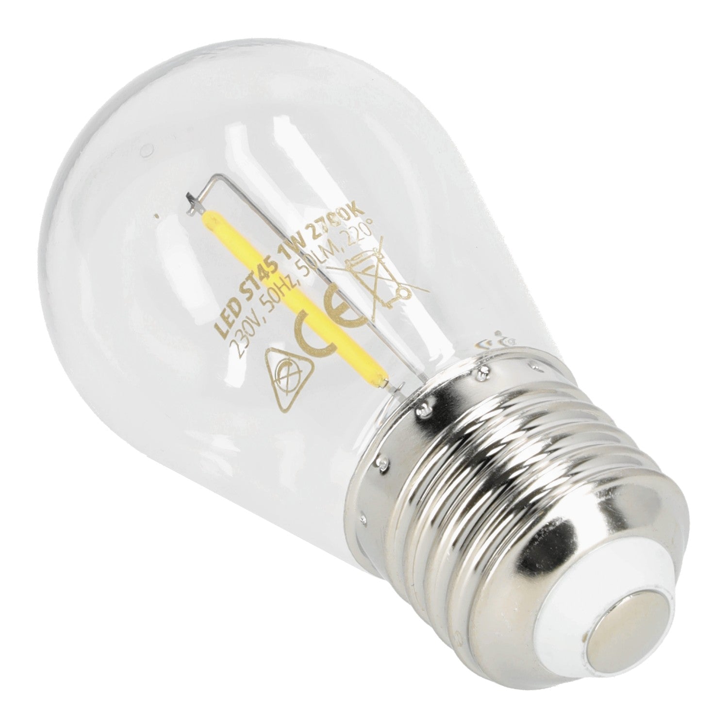 Żarówka LED ST45 1W E27 barwa CIEPŁA 2700K 50lm - LAITICA