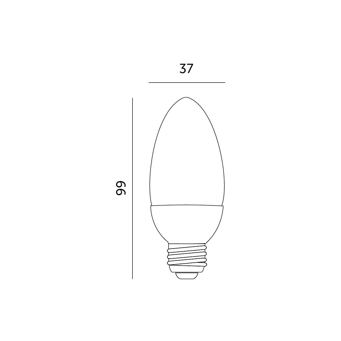 Żarówka LED świeczka 6W E27 barwa NEUTRALNA BIAŁA 4000K 470lm - LAITICA