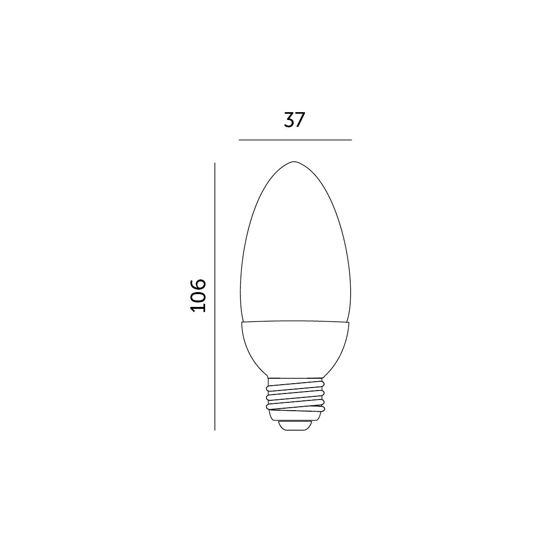 Żarówka LED świeczka 9W E27 barwa CIEPŁOBIAŁA 3000K 900lm ceramiczny korpus - LAITICA