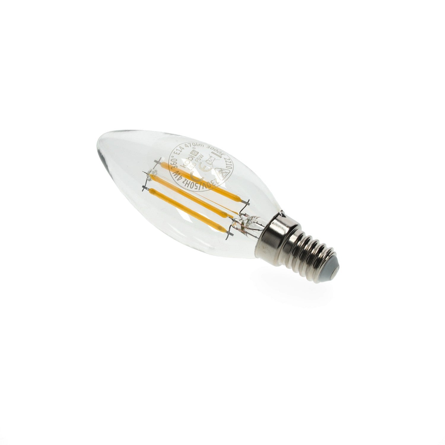 Żarówka świeczka LED 4W E14 barwa ciepła 3000K 360 stopni - LAITICA