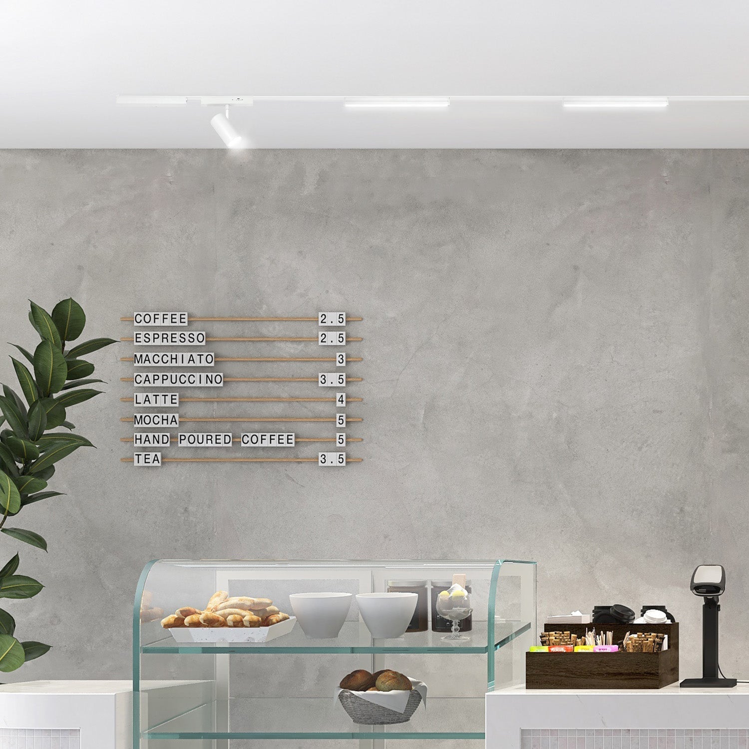 Zasilacz 100W do szyny magnetycznej natynkowej 1 - fazowej 48V – biały - LAITICA