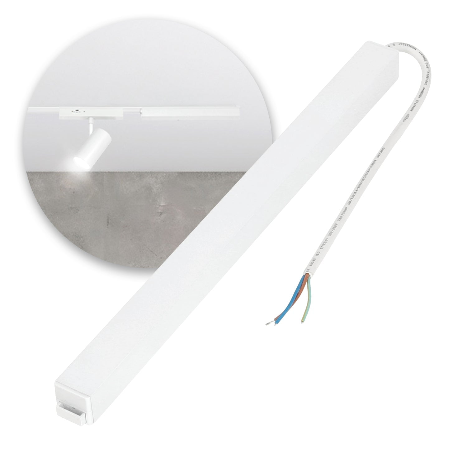 Zasilacz 200W do szyny magnetycznej natynkowej 1 - fazowej 48V – biały - LAITICA