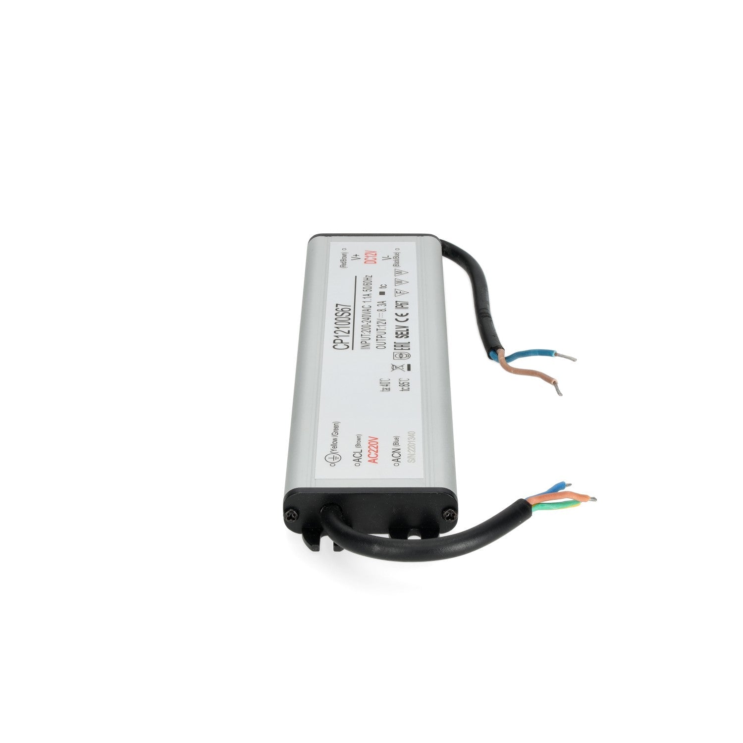 Zasilacz LED instalacyjny TAŚMY LED 12V 100W 8,3A IP67 - LAITICA