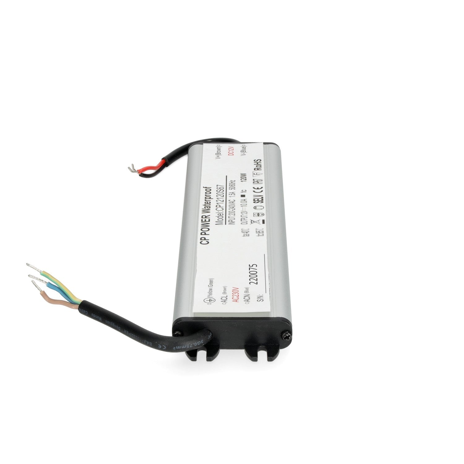 Zasilacz LED instalacyjny TAŚMY LED 12V 120W 10,0A IP67 - LAITICA