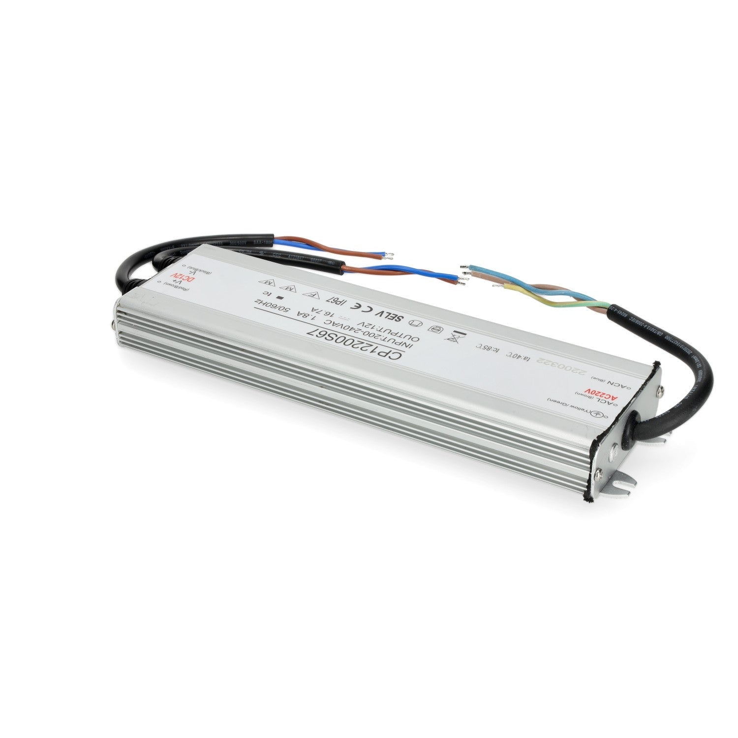 Zasilacz LED instalacyjny TAŚMY LED 12V 200W 16,7A IP67 - LAITICA