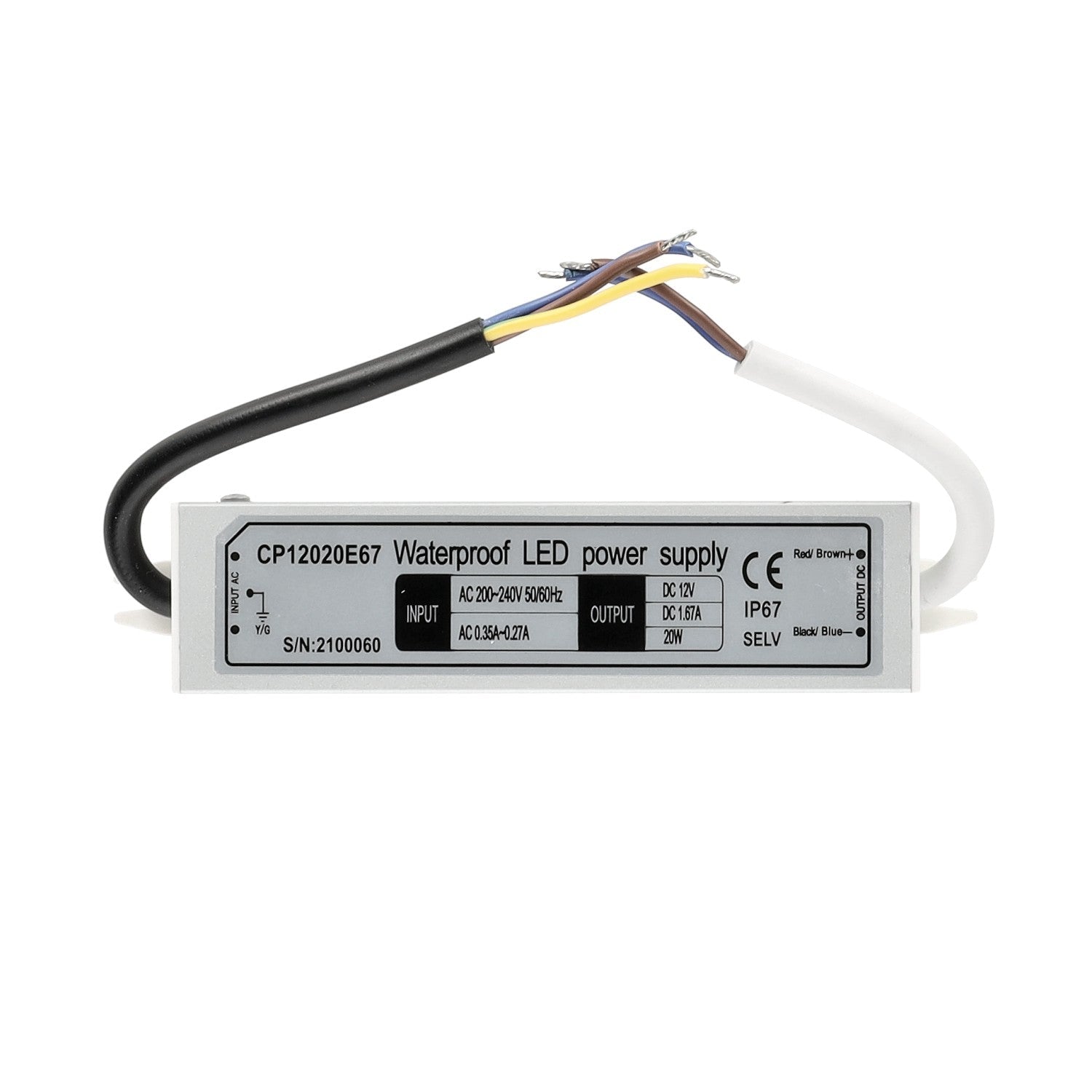 Zasilacz LED instalacyjny TAŚMY LED 12V 20W 1,67A IP67 - LAITICA