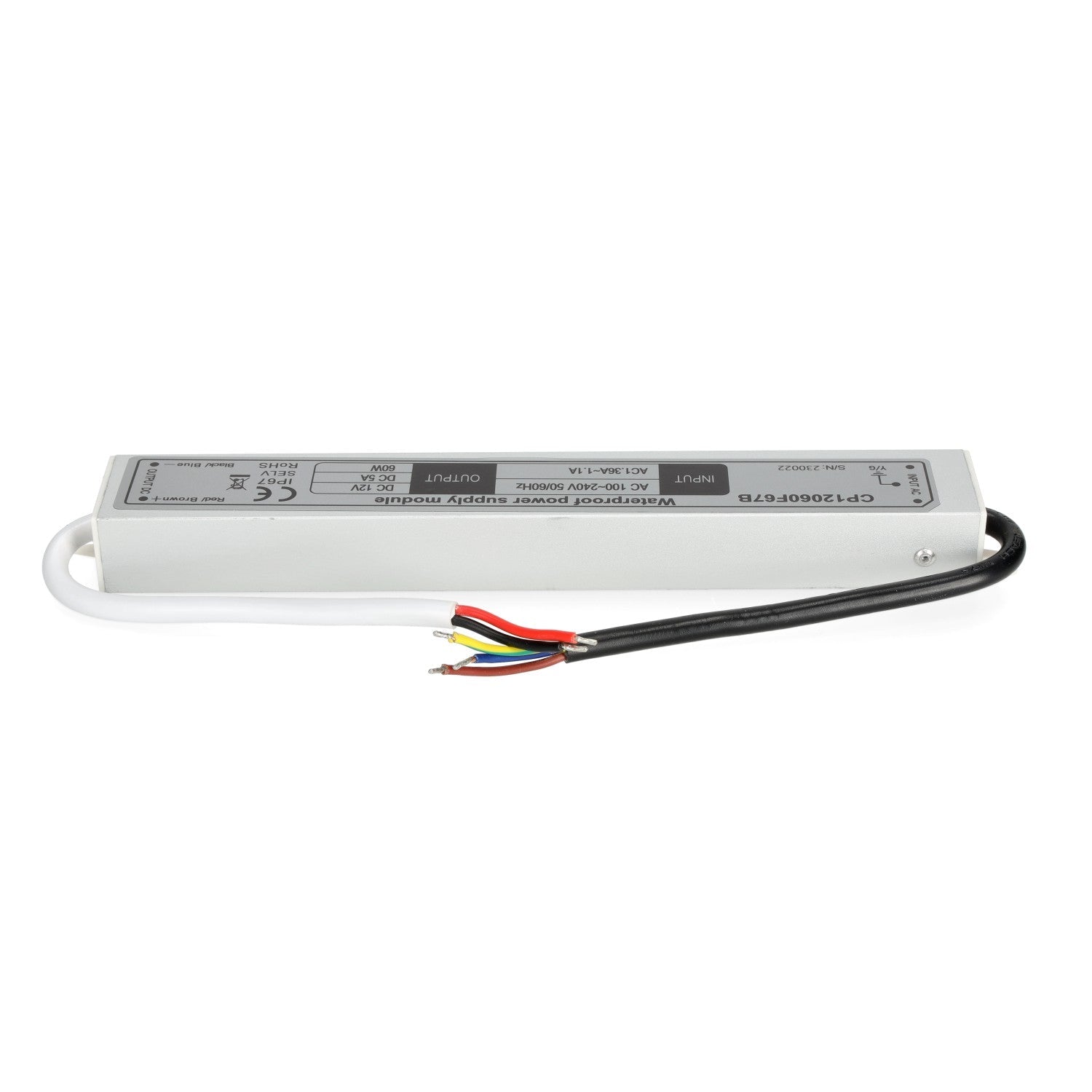 Zasilacz LED instalacyjny TAŚMY LED 12V 60W 5,0A IP67 - LAITICA