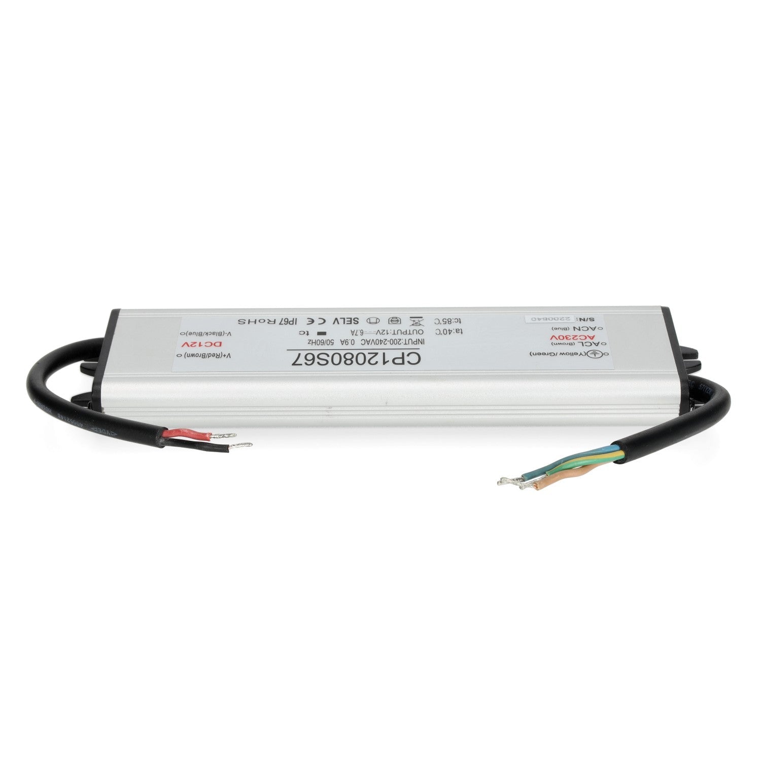 Zasilacz LED instalacyjny TAŚMY LED 12V 80W 6,67A IP67 - LAITICA