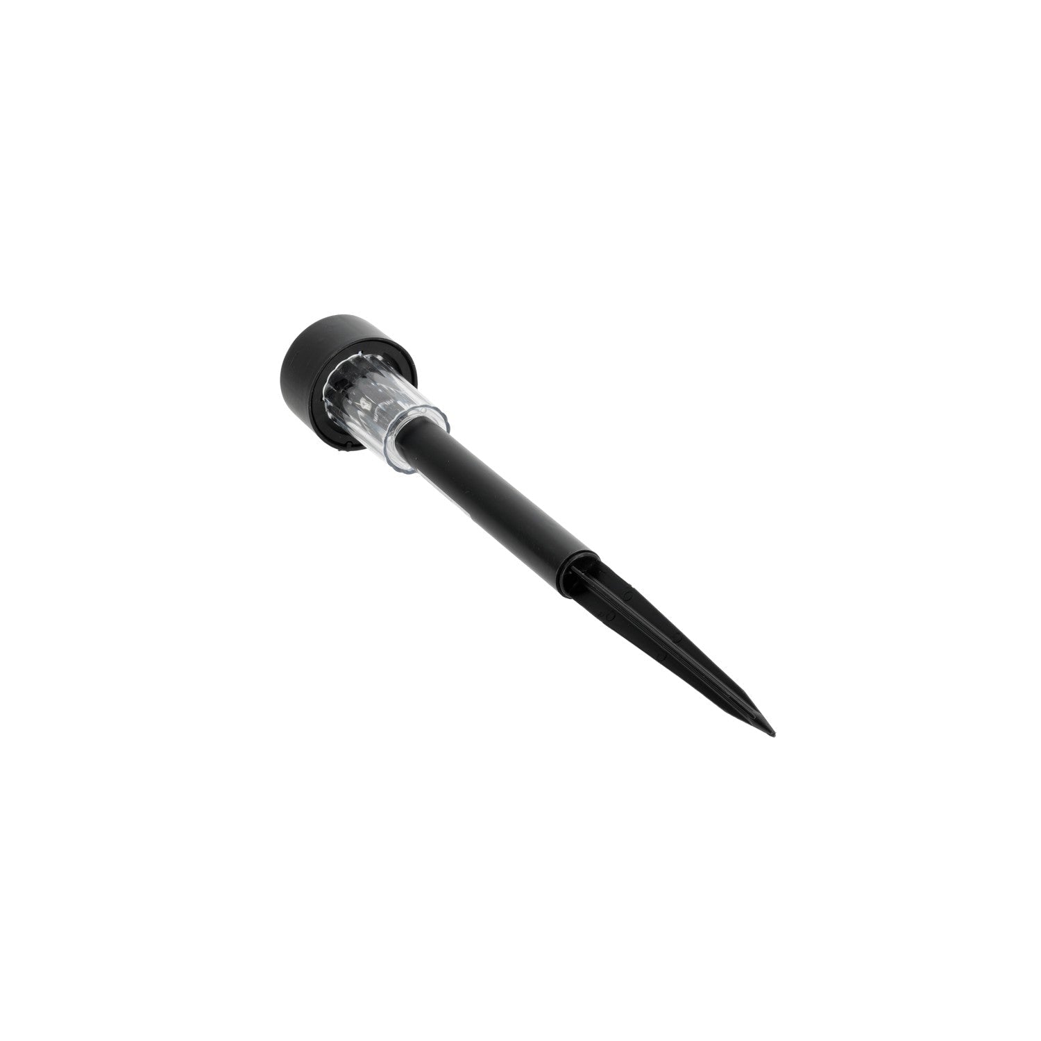 Zestaw 10 szt. solarna lampa wbijana CALLA czarna OGRODOWA barwa zimna 31cm - LAITICA