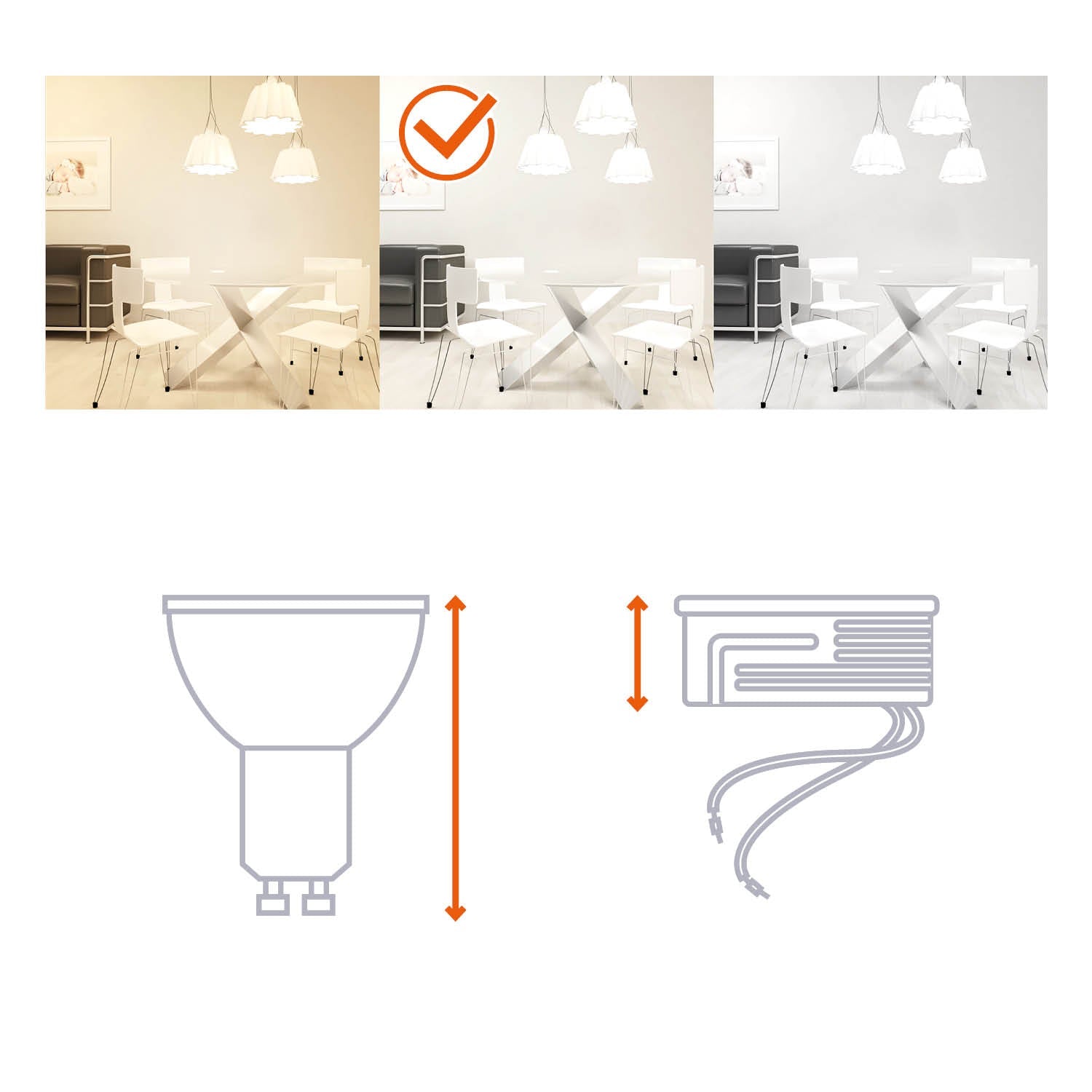Zestaw 10x moduł LED INSERT 6,5W 4000K MILKY - LAITICA