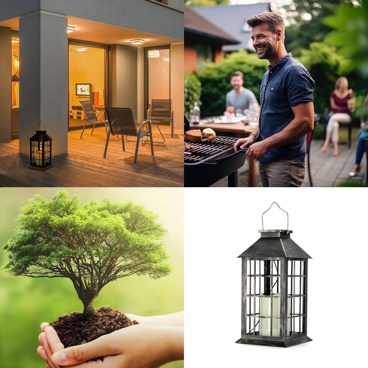 Zestaw 2x Latarenka Solarna LED Lampion Latarnia Lampa Ogrodowa - LAITICA