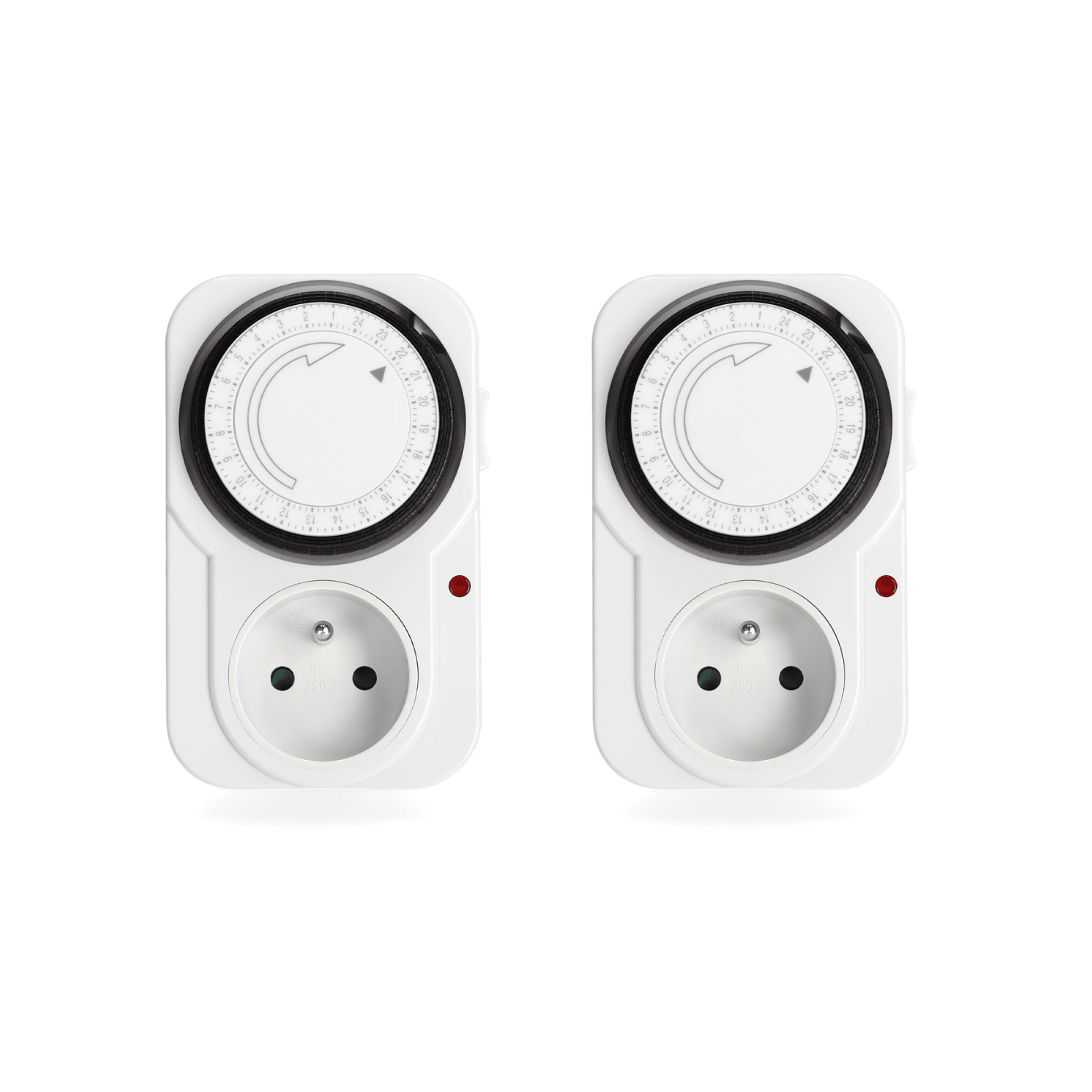 Zestaw 2x Programator Do Gniazdka Czasowy Dobowy 24h Mechaniczny 2 SZTUKI - LAITICA