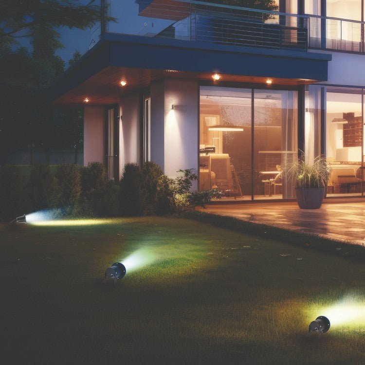 ZESTAW 3x Lampa ogrodowa PORTO + 3x żarówka GU10 3W premium ZIMNA - LAITICA