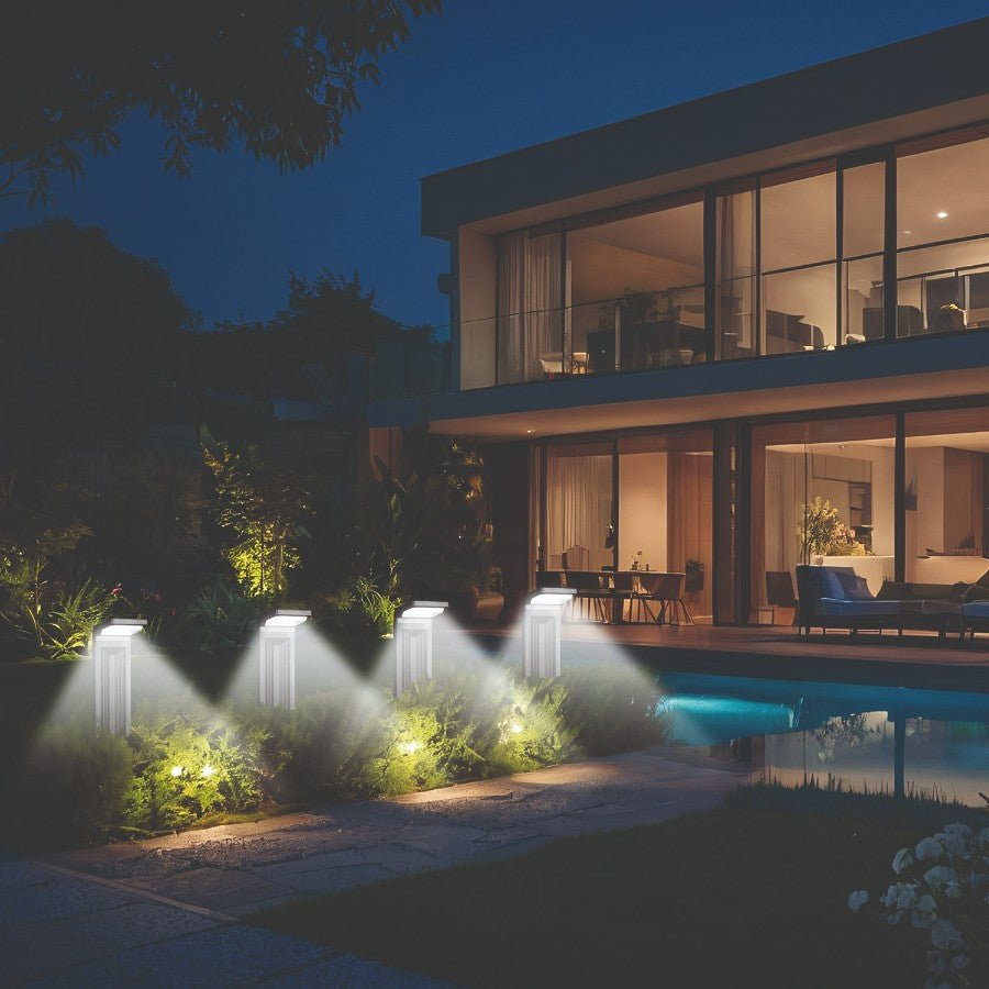 Zestaw 4 sztuk lampka wbijana solarna MILIA barwa zimna SŁUPEK IP44 do ogrodu - LAITICA