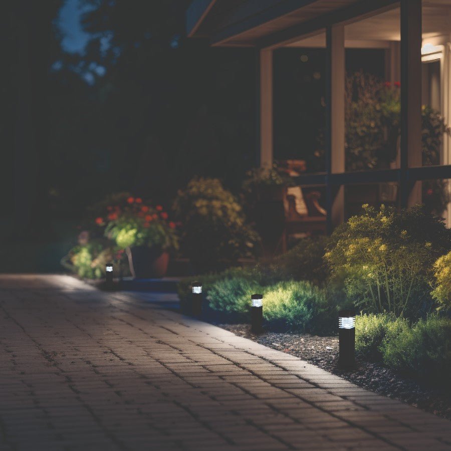 Zestaw 4x lampa ogrodowa LED ELISA wbijana SOLARNA słupek 40cm barwa zimna - LAITICA