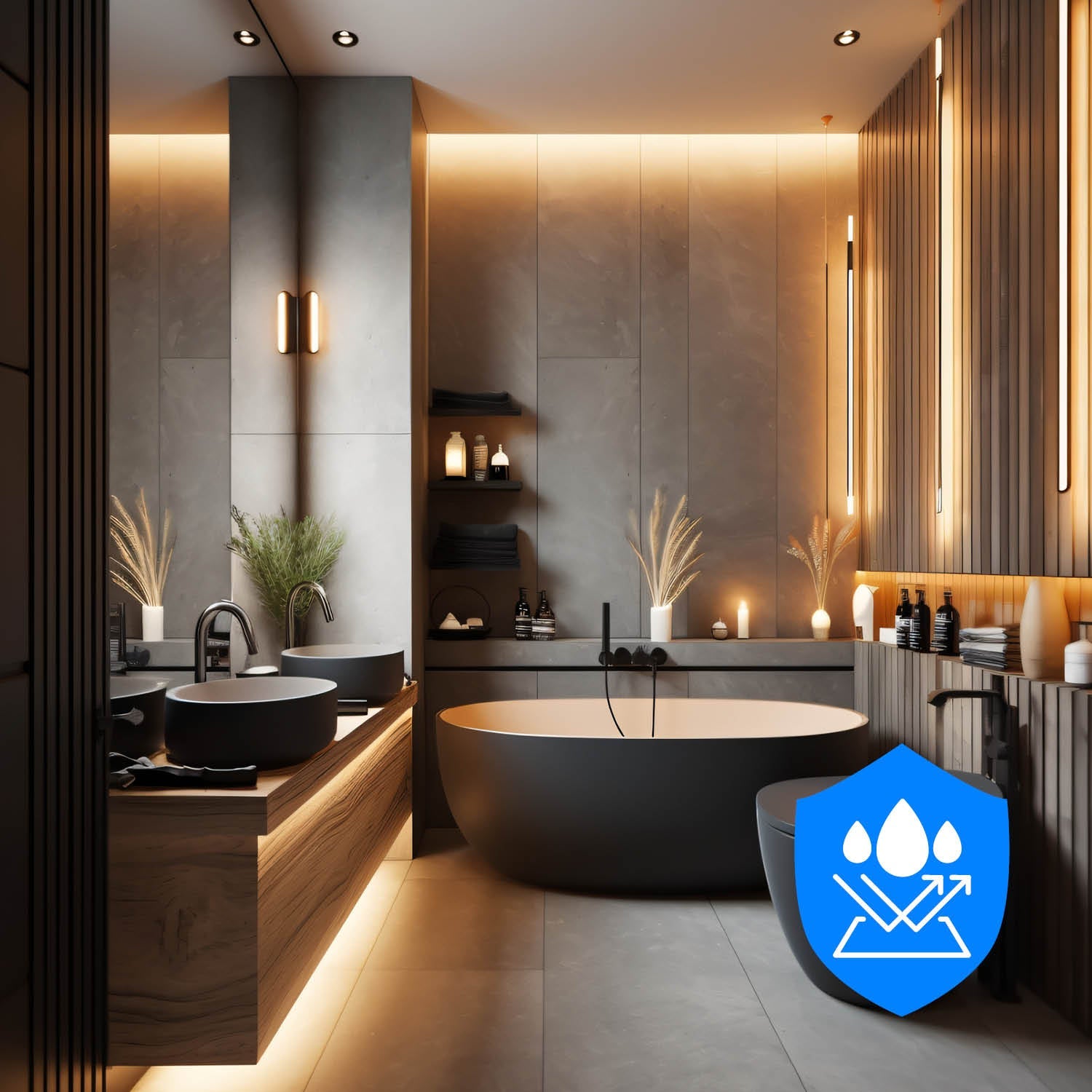 Zestaw 6x oprawa halogenowa LUMO11 chrom + LED GU10 5W zimnobiała - LAITICA