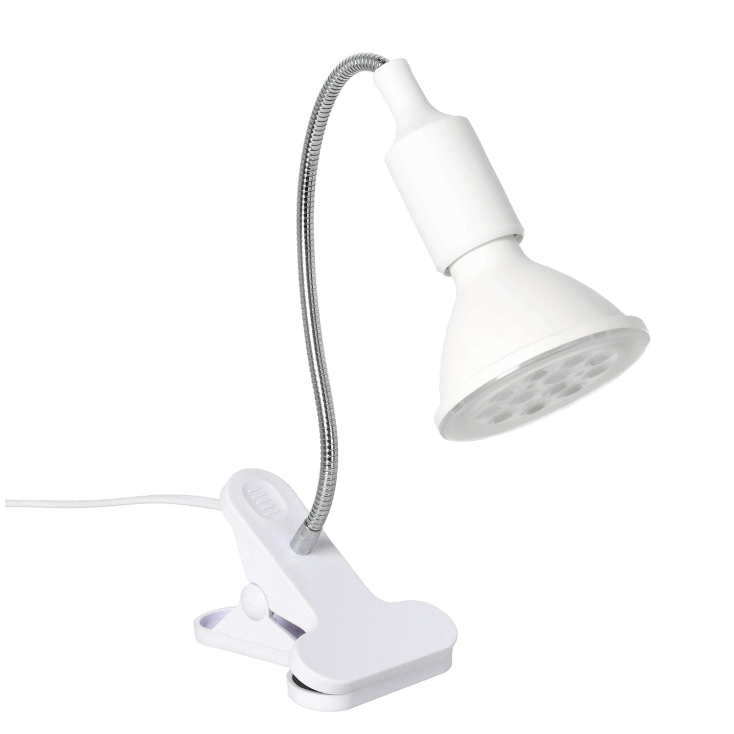 Zestaw Lampa na Klips + Żarówka Do Uprawy Wzrostu Roślin LED 9W Biały - LAITICA