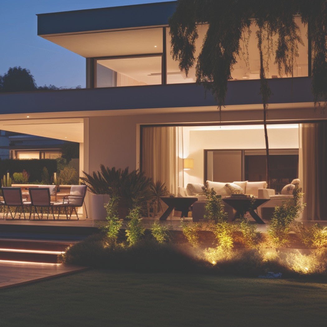 ZESTAW Lampa ogrodowa PORTO + żarówka GU10 3W premium CIEPŁOBIAŁA - LAITICA