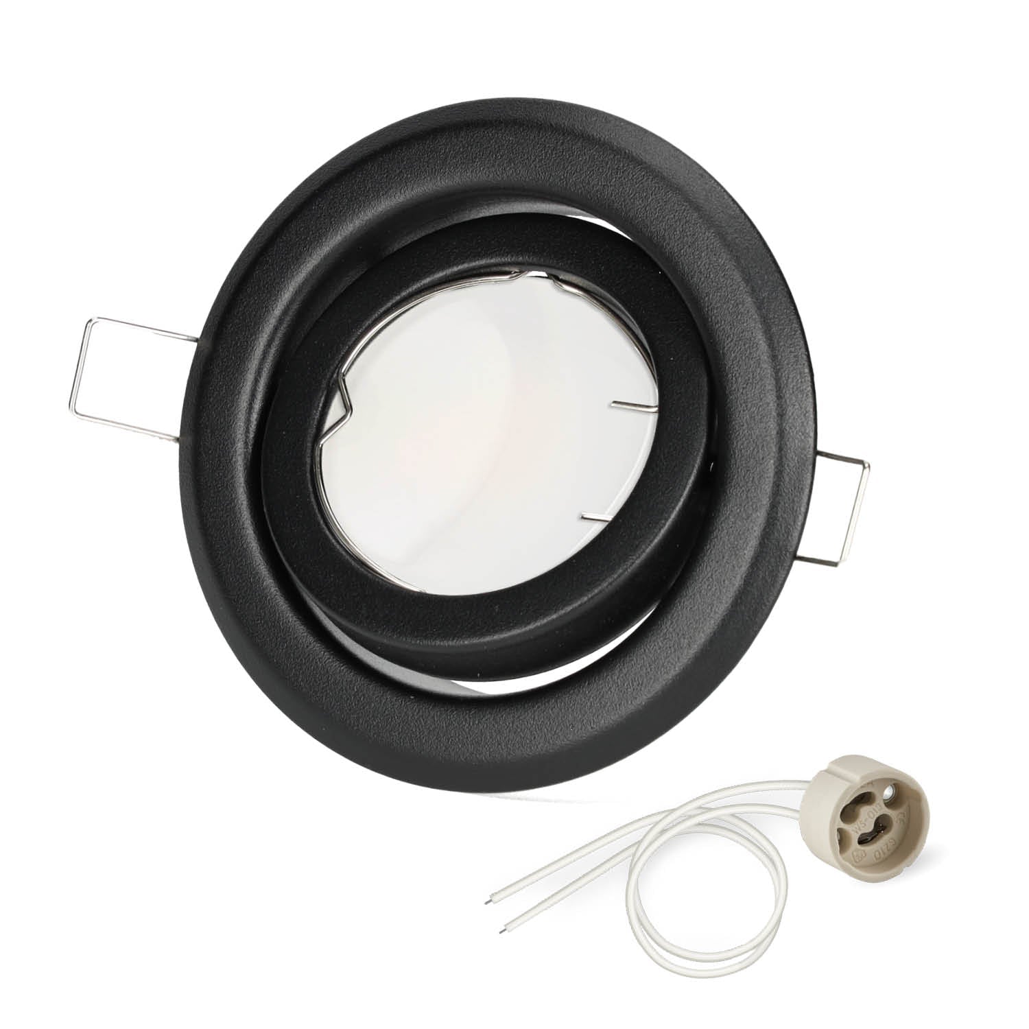 Zestaw oprawa halogenowa LUMO1 mat czarny + LED GU10 5W zimnobiał - LAITICA