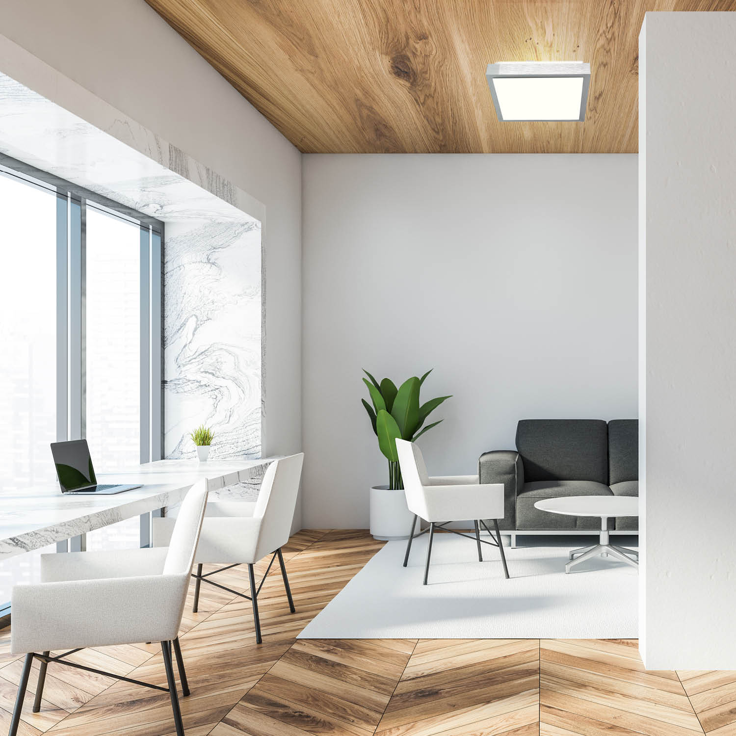 Zestaw oprawa oświetleniowa IMPERA S chrom + 2x żarówka ledowa LED 7W E27 6000K - LAITICA