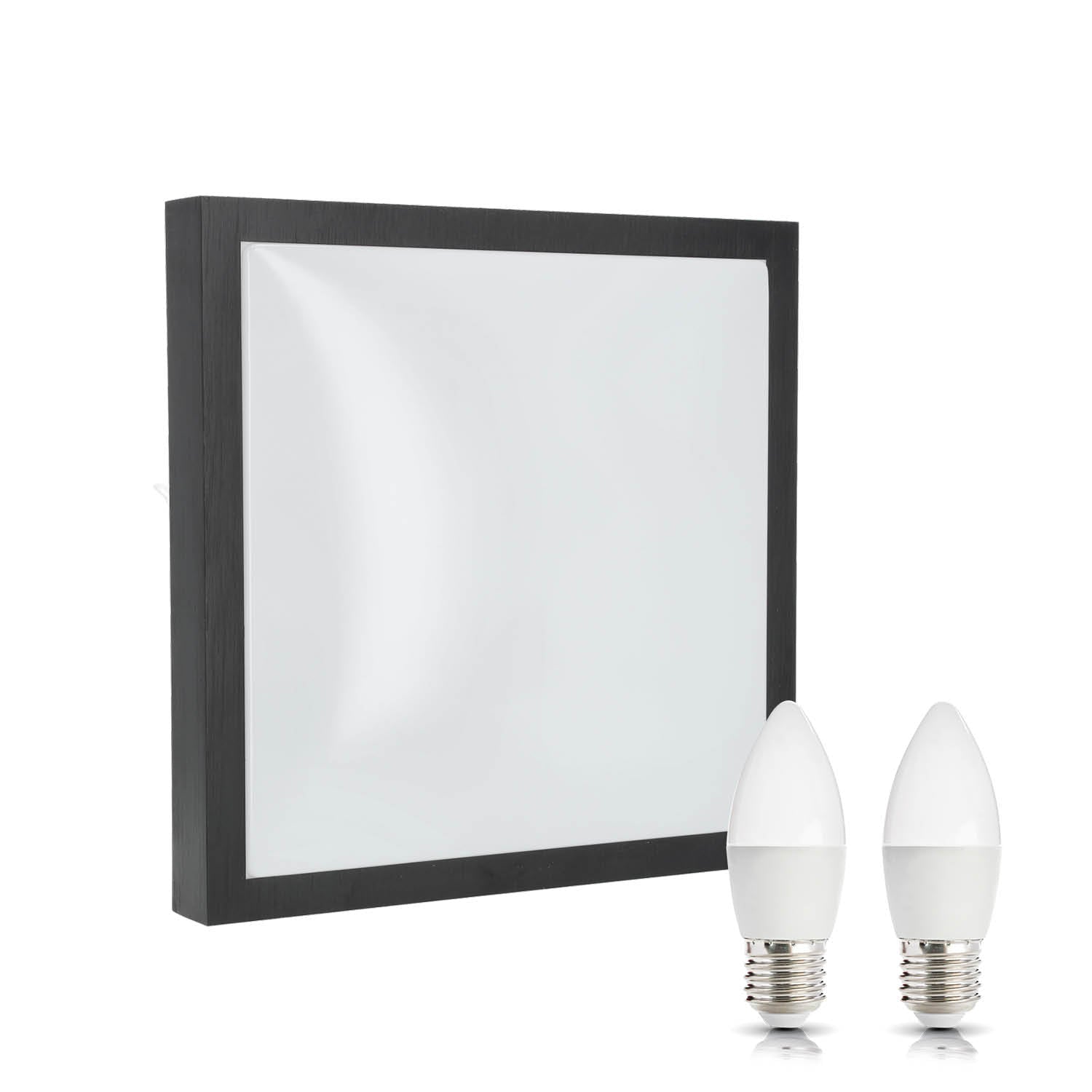 Zestaw oprawa oświetleniowa IMPERA S czarna + 2x żarówka ledowa LED 7W E27 6000K - LAITICA