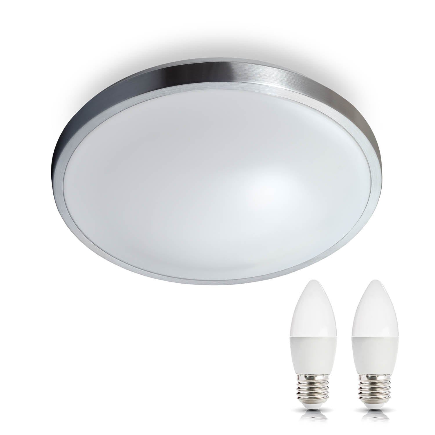 Zestaw oprawa oświetleniowa LUXO chrom + 2x żarówka ledowa LED 7W E27 4000K - LAITICA