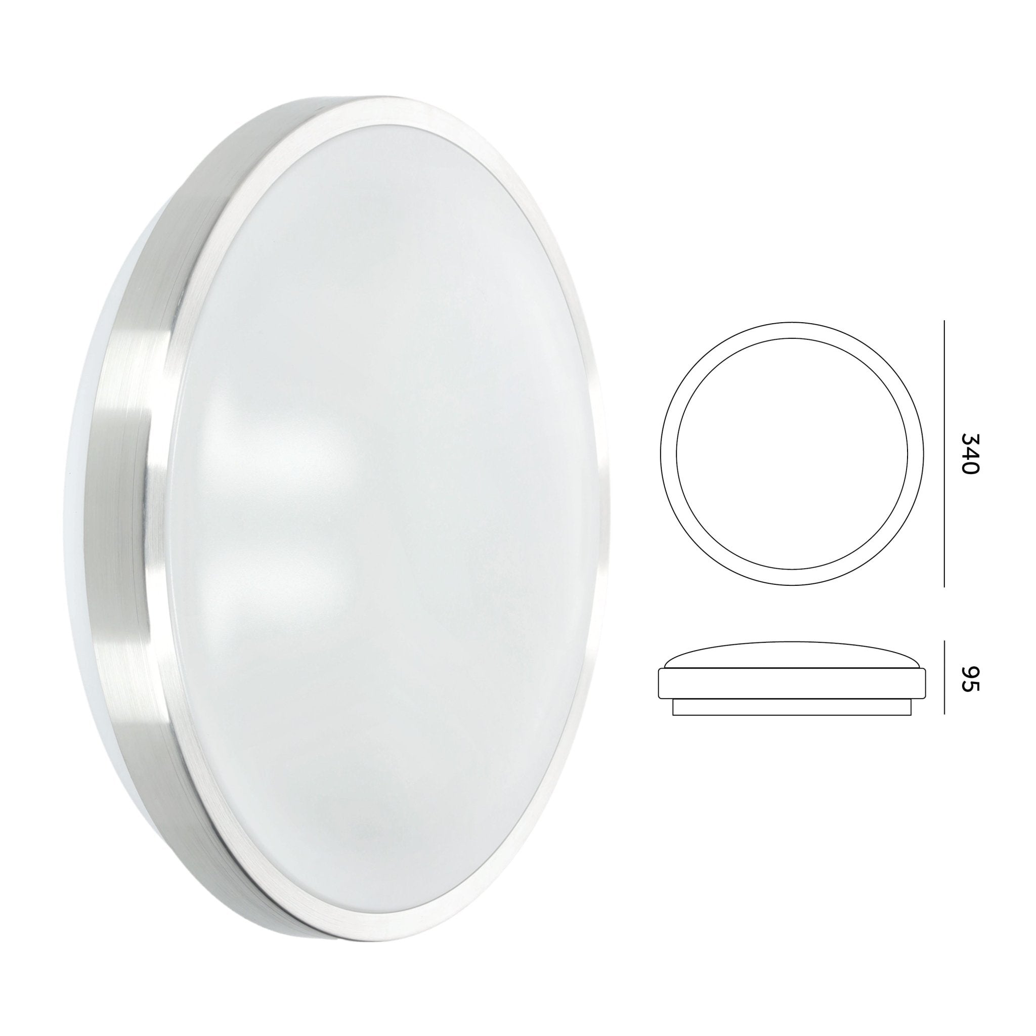 Zestaw oprawa oświetleniowa LUXO chrom + 2x żarówka ledowa LED 7W E27 6500K - LAITICA