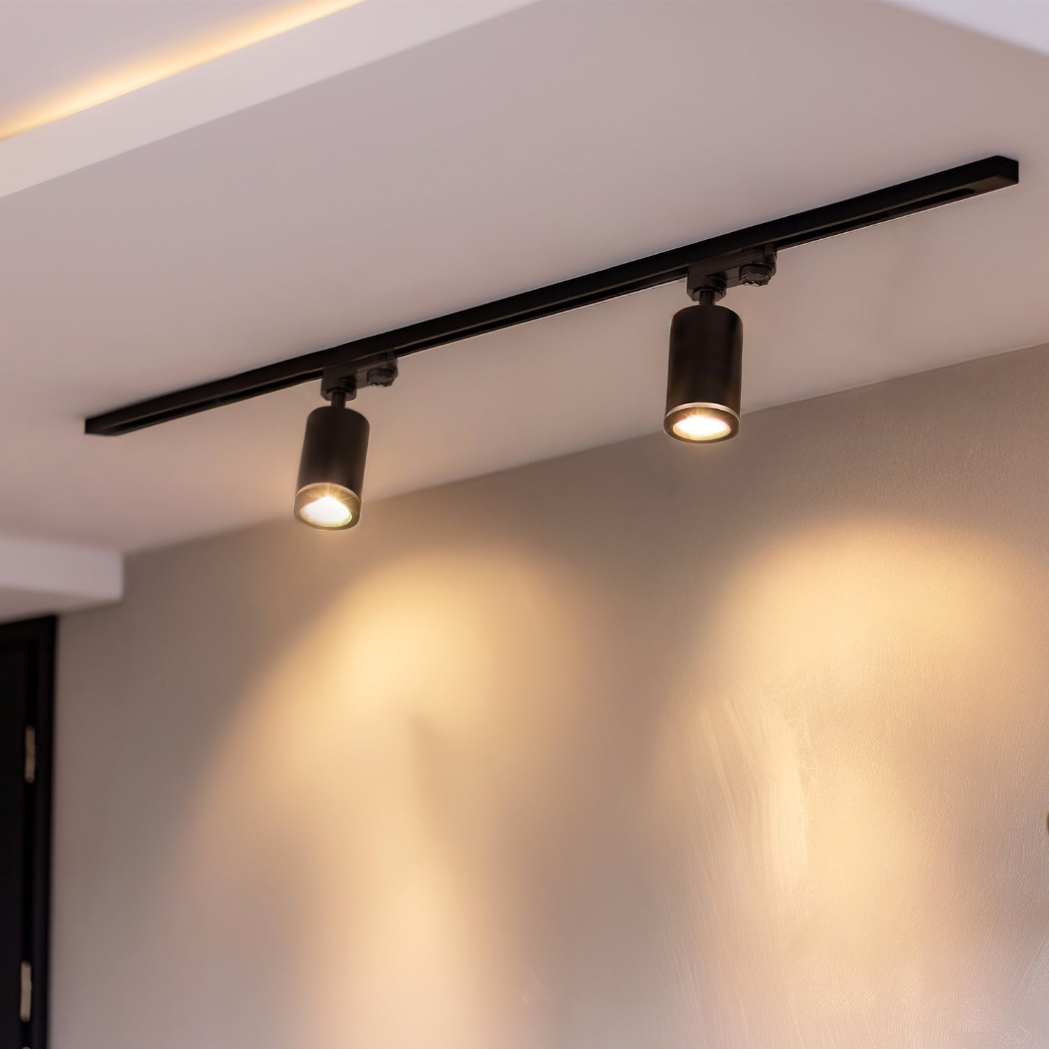 Zestaw Szynowy 3 FAZOWY 2x Lampa na GU10 + Szyna 1m Komplet CZARNY - LAITICA