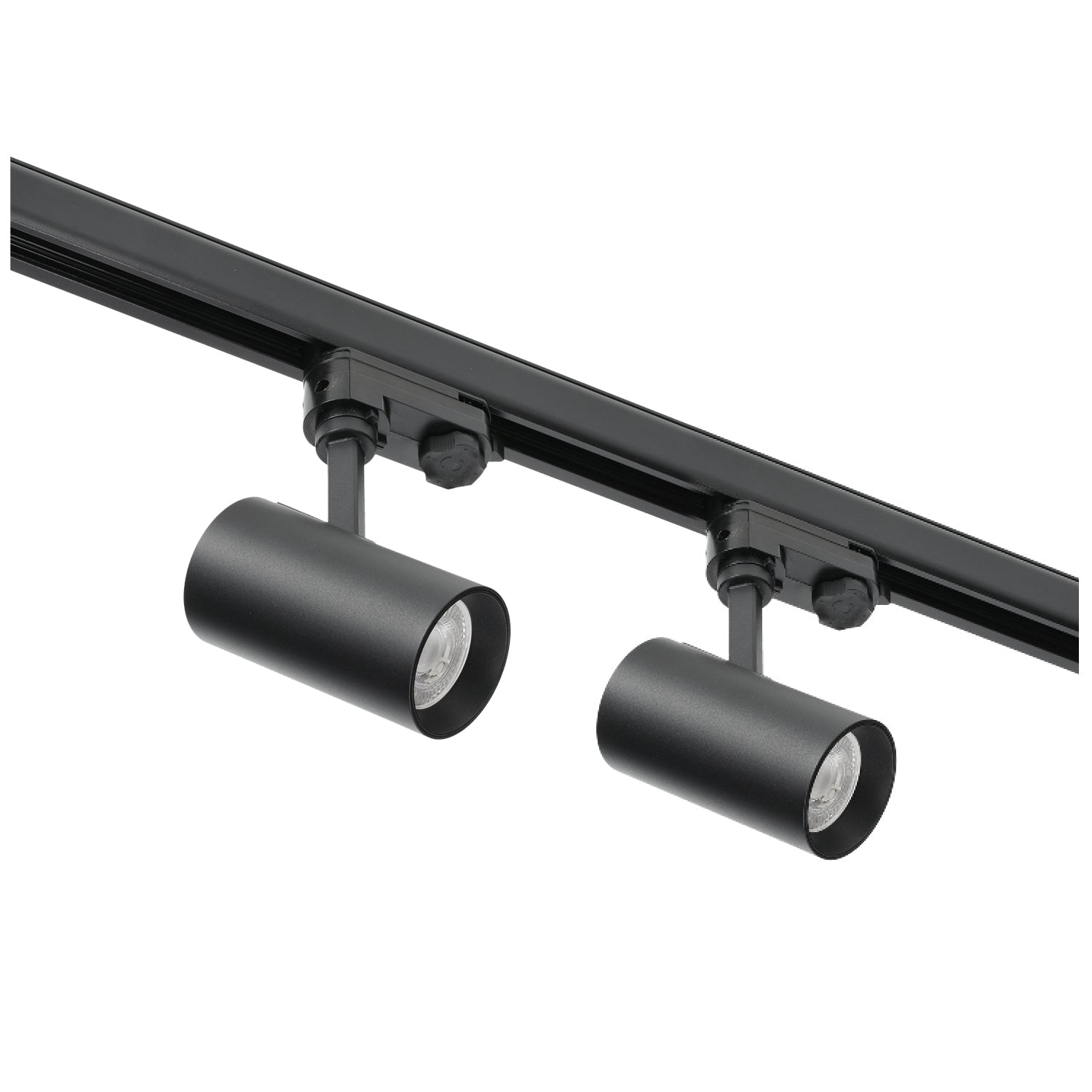 Zestaw szynowy 3 fazowy szyna 1m, 2x Lampa CZARNY kompletny zestaw - LAITICA