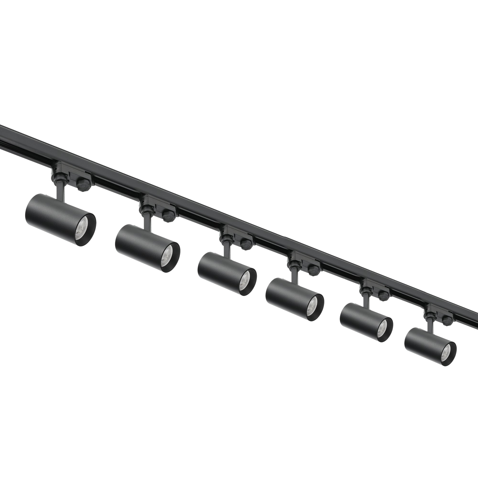 Zestaw szynowy 3 fazowy szyna 1m+1m+1m, 6x Lampa, łącznik prosty CZARNY - LAITICA