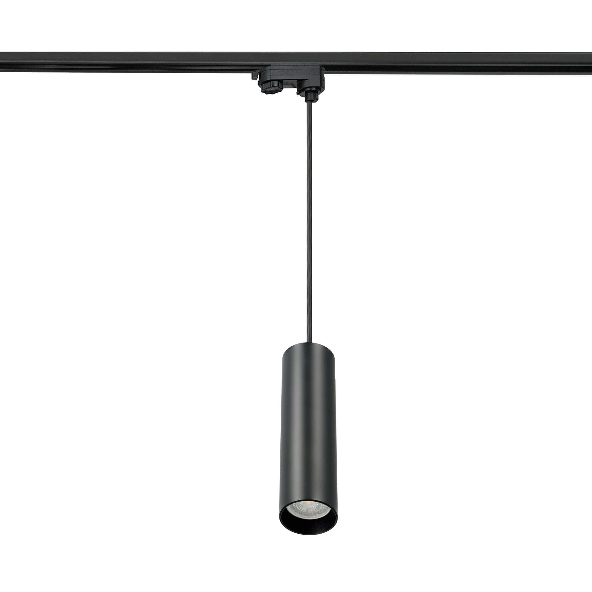Zestaw szynowy 3 fazowy szyna 1m+2m, 5x Lampa wisząca, łącznik L CZARNY - LAITICA