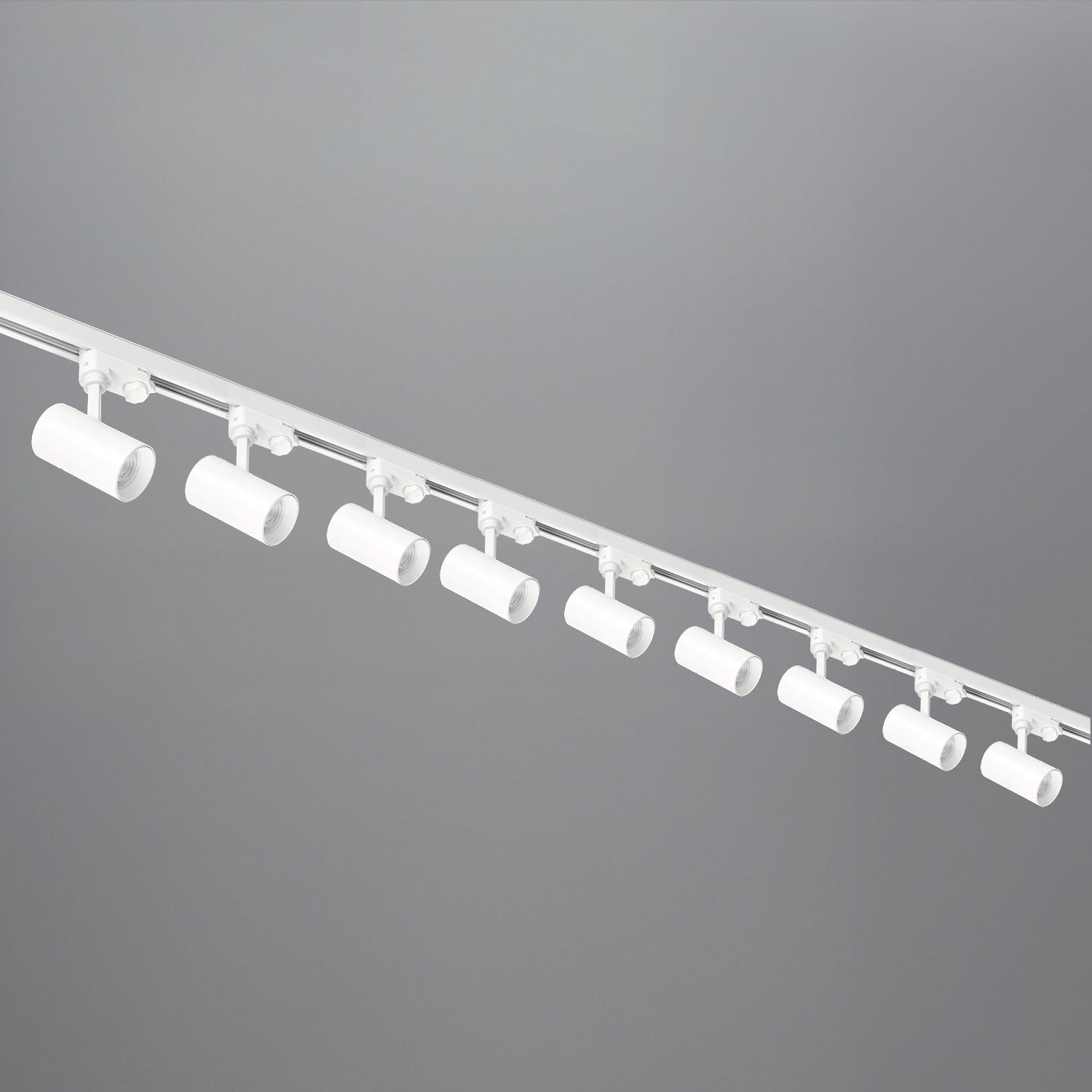 Zestaw szynowy 3 fazowy szyna 1m+2m, 9x Lampa, łącznik prosty BIAŁY komplet - LAITICA