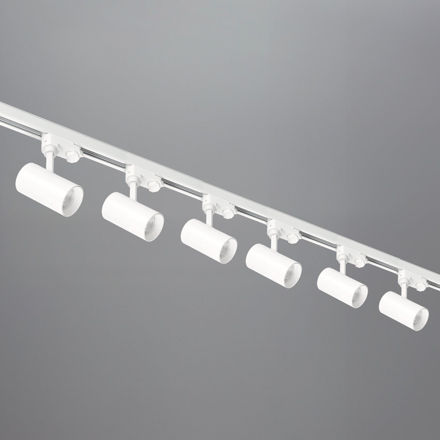 Zestaw szynowy 3 fazowy szyna 1m+2m,6x reflektor GU10,łącznik prosty BIAŁY - LAITICA